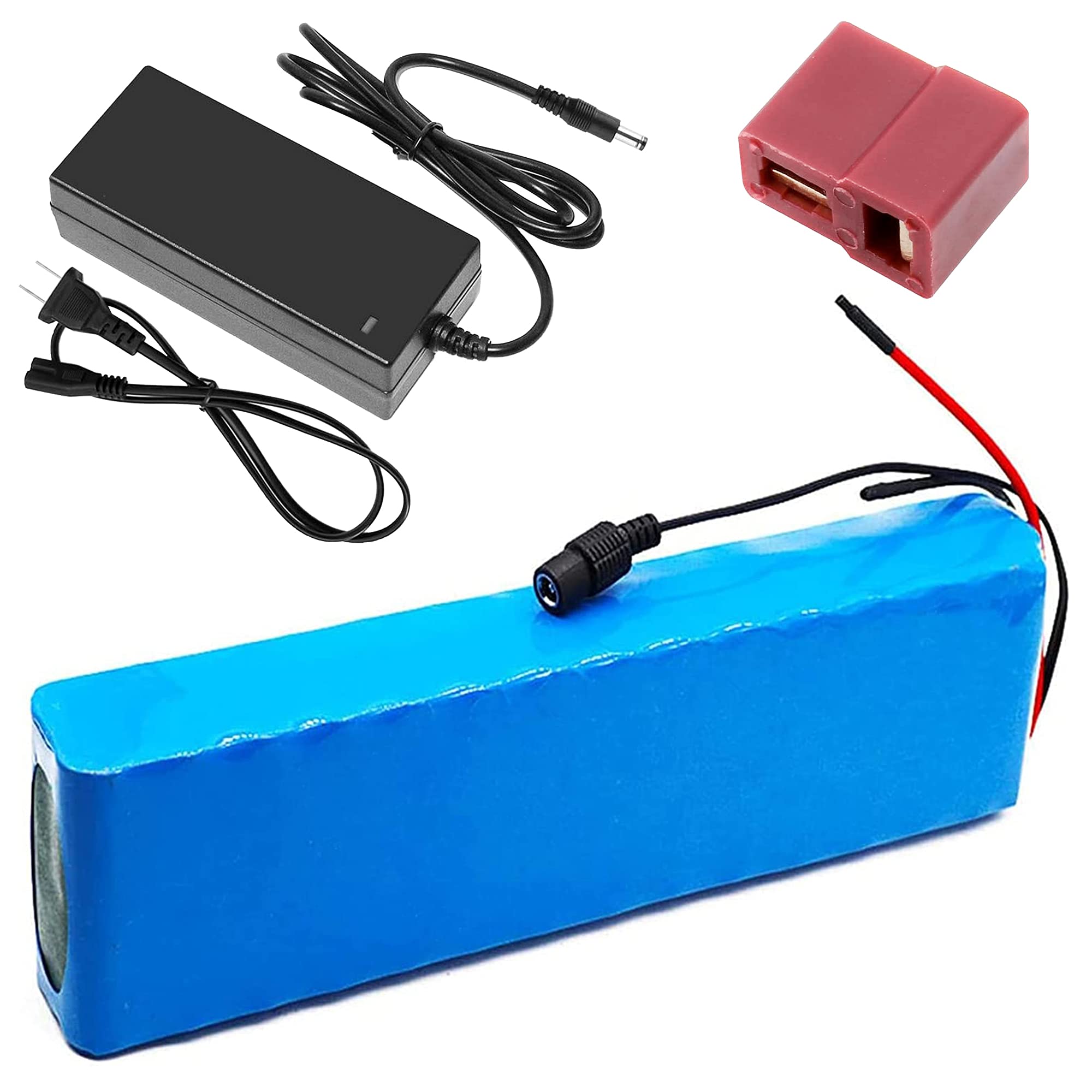 36V Lithium Battery Pack for 500W E-Bike Motor with BMS and Charger  7800mAh Replacement Li-ion Battery for Electric Scooter Electric Go-Kart