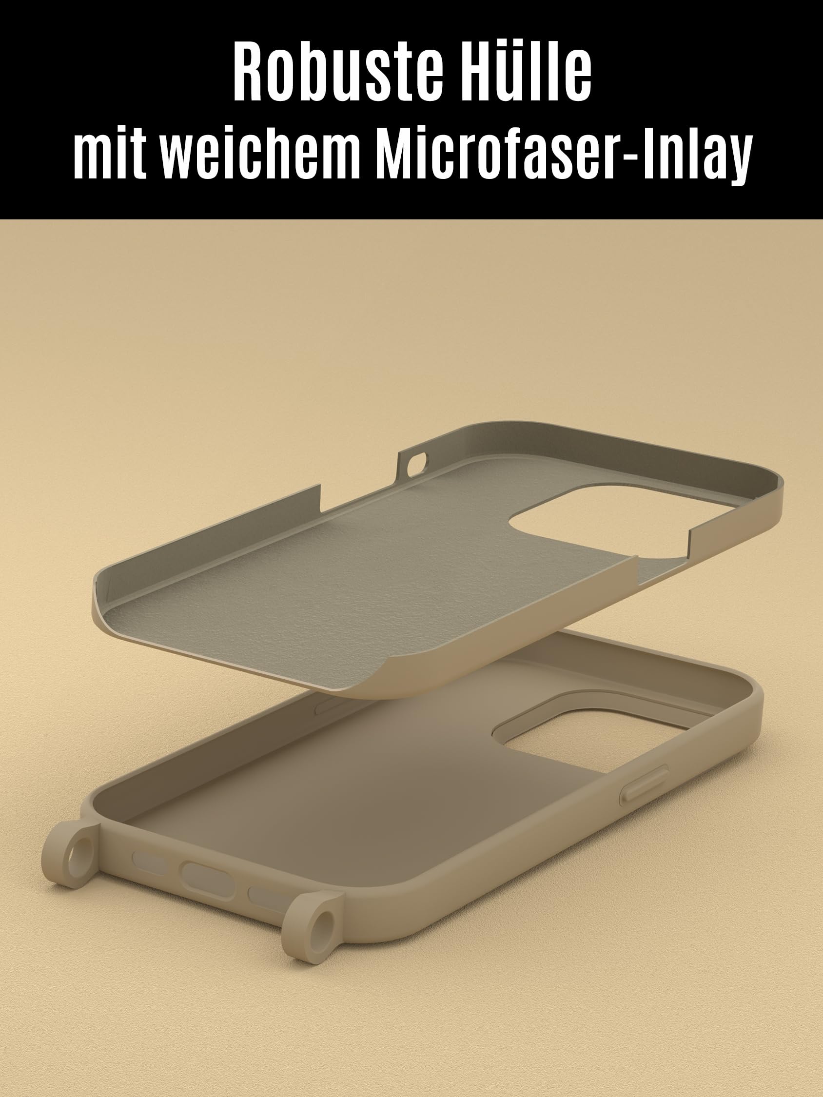Phonecover Lover Catena Per IPhone 13 Mini – Custodia Con Porta Carte E Contanti, Cordino Regolabile