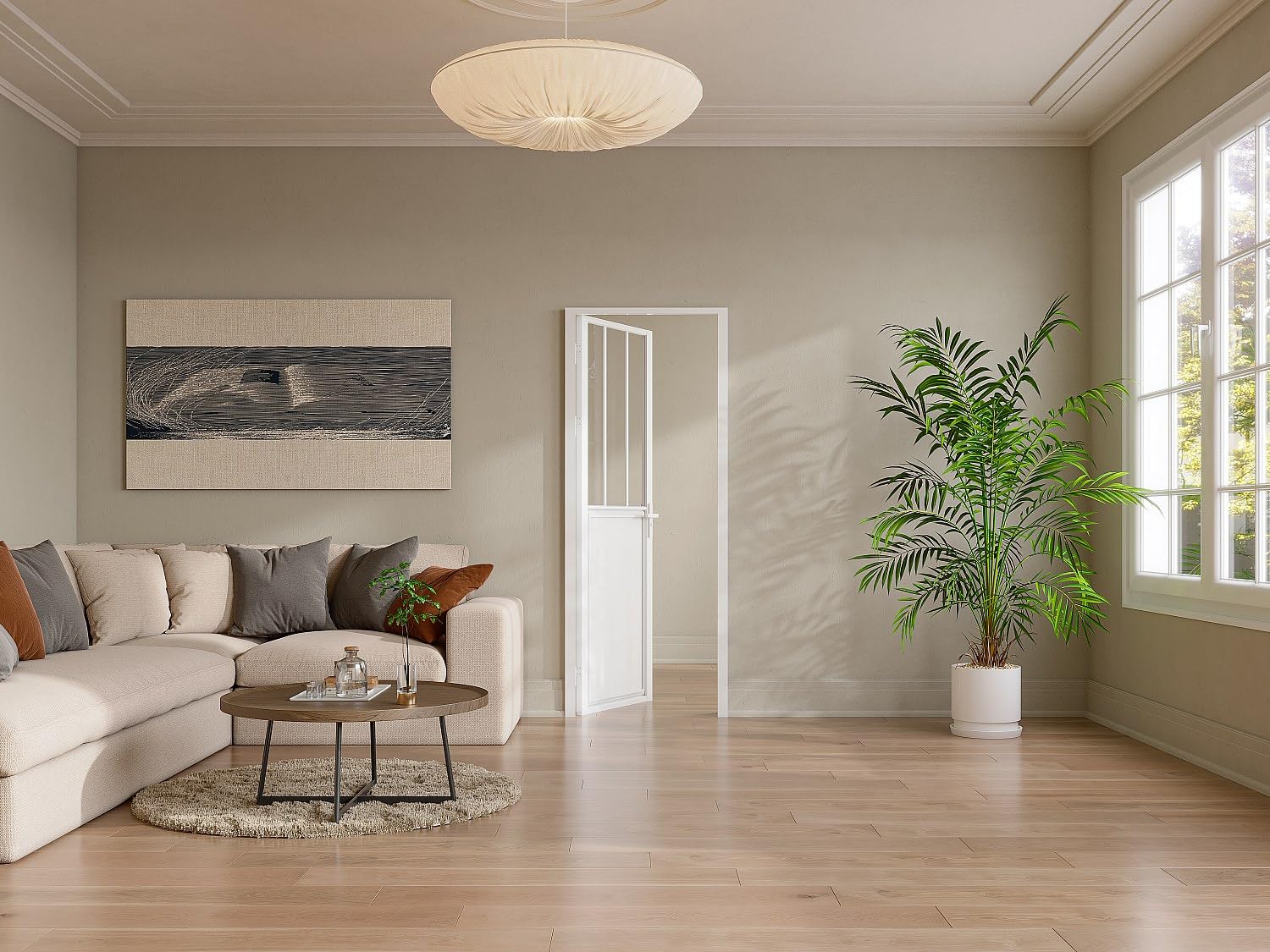 Vente-unique-Puerta reversible de aluminio y vidrio templado tipo taller - Alt. 204 x L73 cm - Blanco - ERMELO