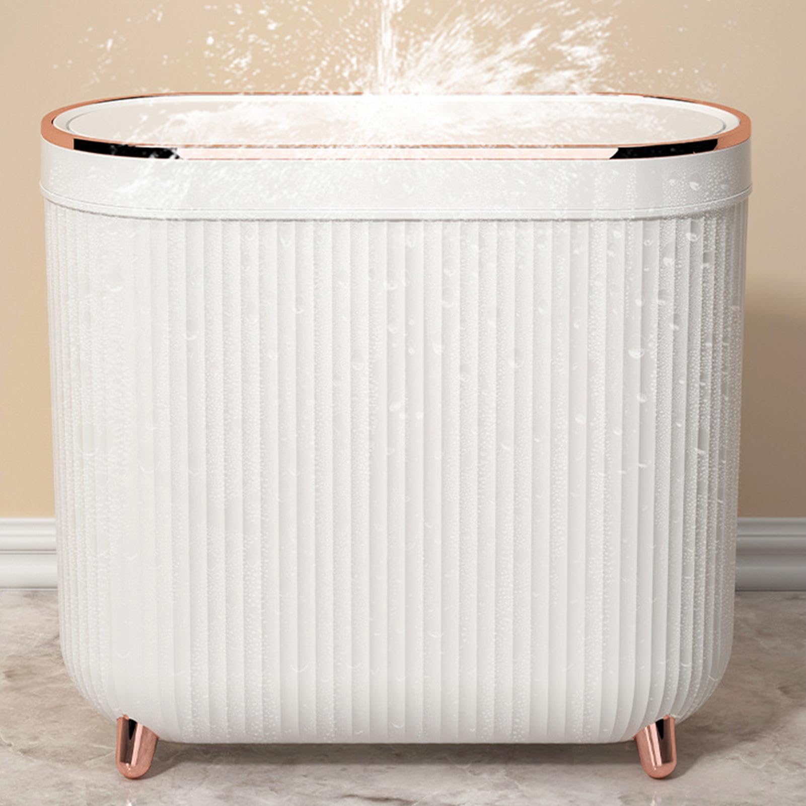 Contenedor De Basura De Basura Para Baño | Cubo De Basura De Papel | Higiénico Con Tapa, Basura De Basura Bajo El Fregadero, Basura Compacta Para Espacios