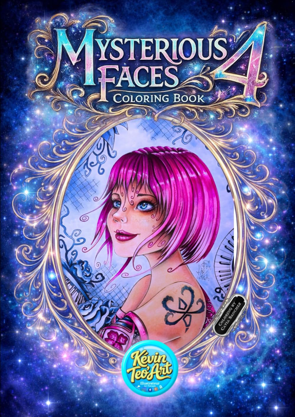 Mysterious Faces 4: Greyscale coloring book (cold version)
