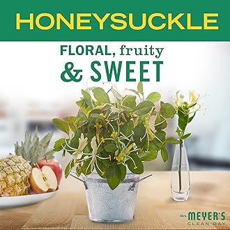 Mrs. Meyer's Dryer Sheets, Fabric Softener, Reduces Static, Infused with Essential Oils, Honeysuckle, 80 Count