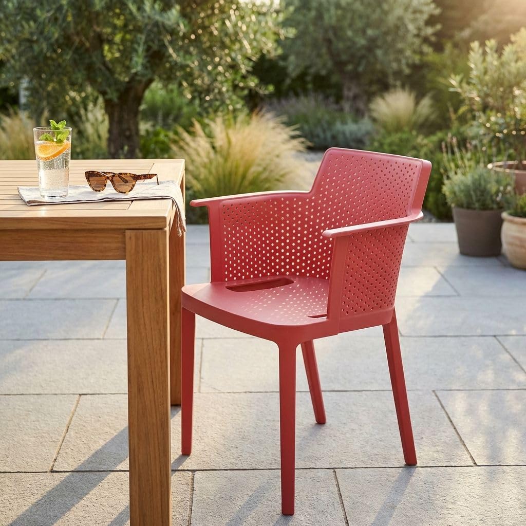 Poltrona in plastica per esterno giardino polipropilene colorata