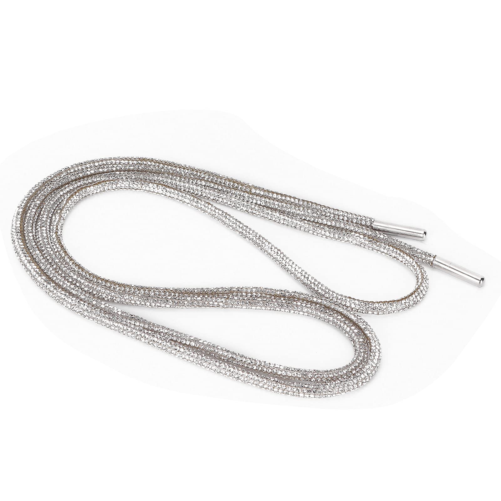 GLOGLOW Rhinestone Shoelaces, Dazzling Jewelry Belt for Clothing Decoration, for Skirts, Short Skirts, Cocktail Party — view 3