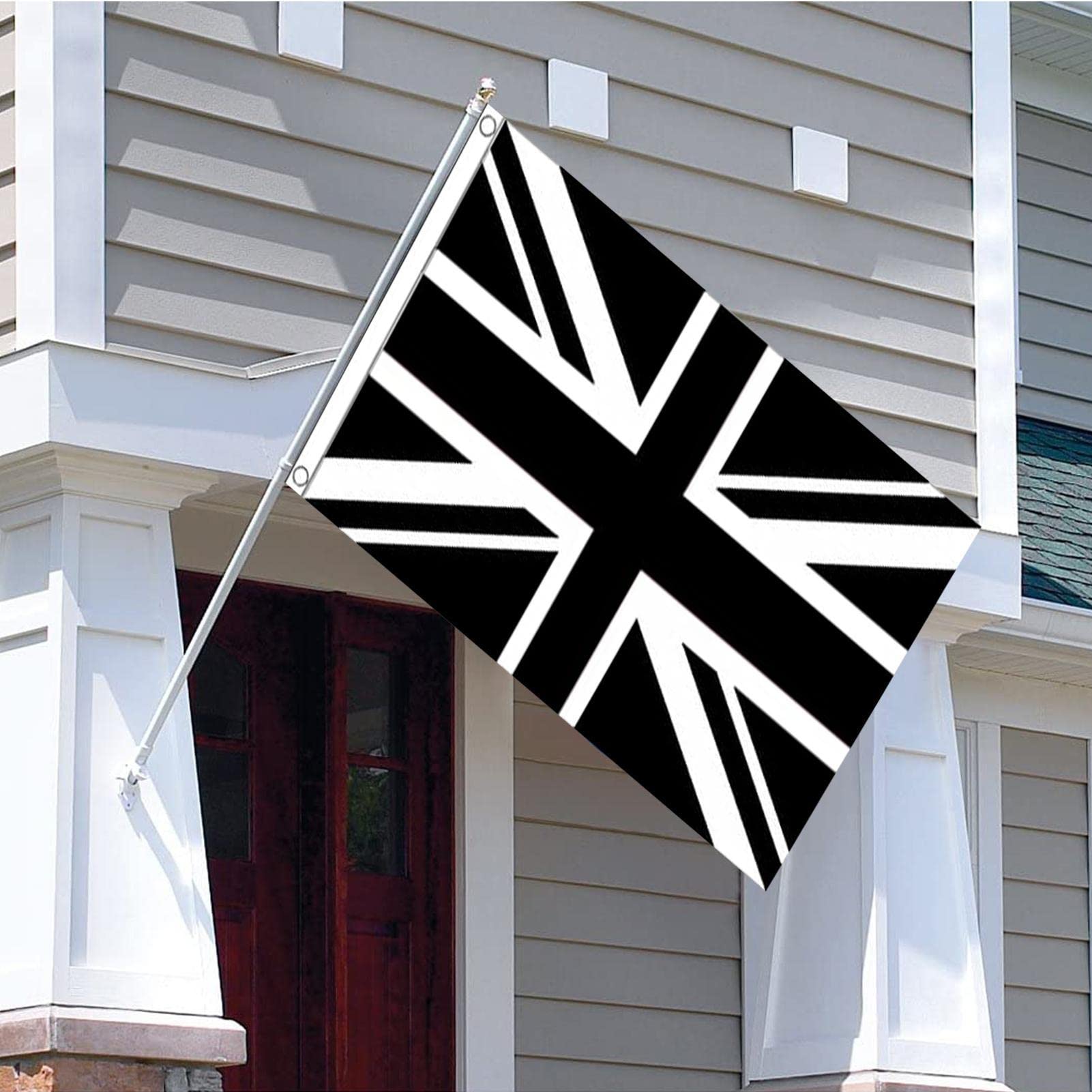 5pcs Black UK Flag, 90 x 150cm Union Jack Flag Mourning the Queen
