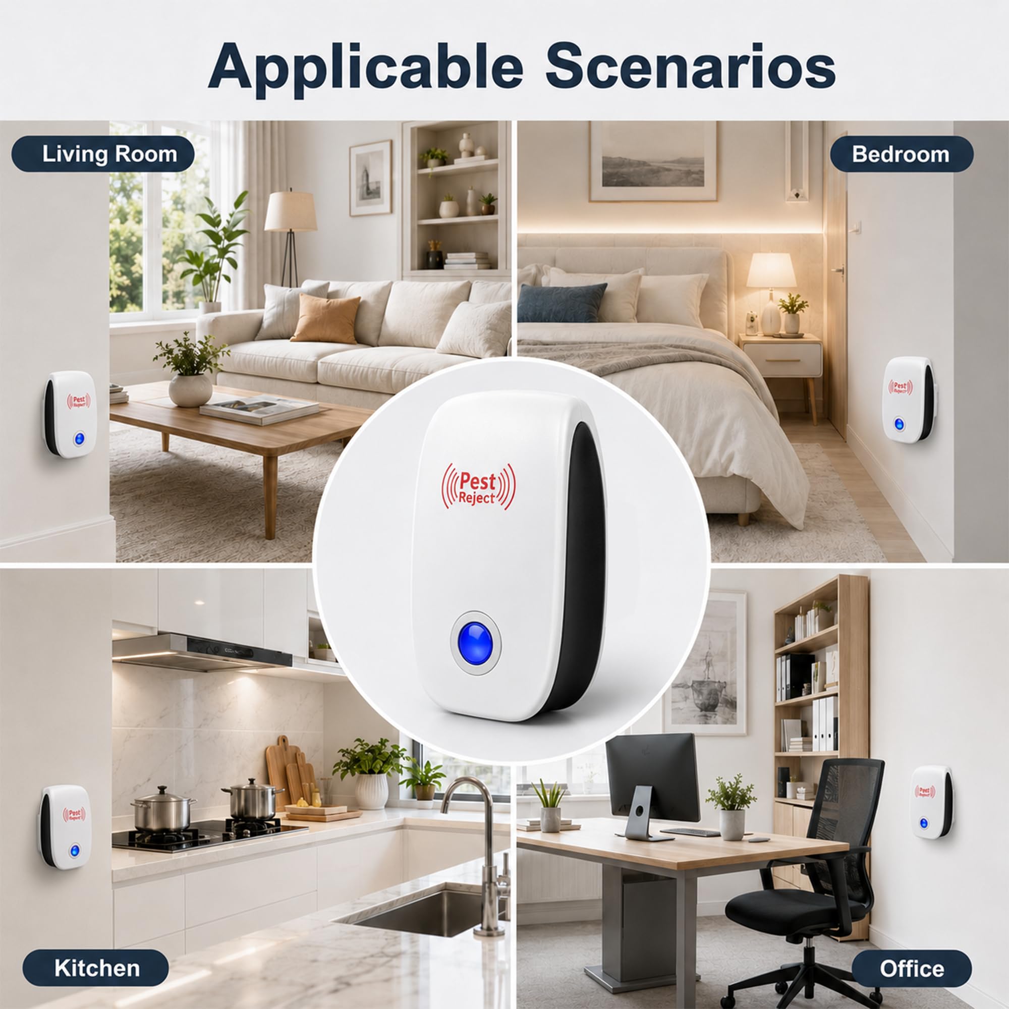 6 Pièces Répulsif Ultrason Anti Rongeurs Insectes pour Intérieur | Prise Répulsif Électronique Insectes Anti Insectes Efficace Contre Fourmis Mouches Rats Fourmis Araignées Moustiques Sûr