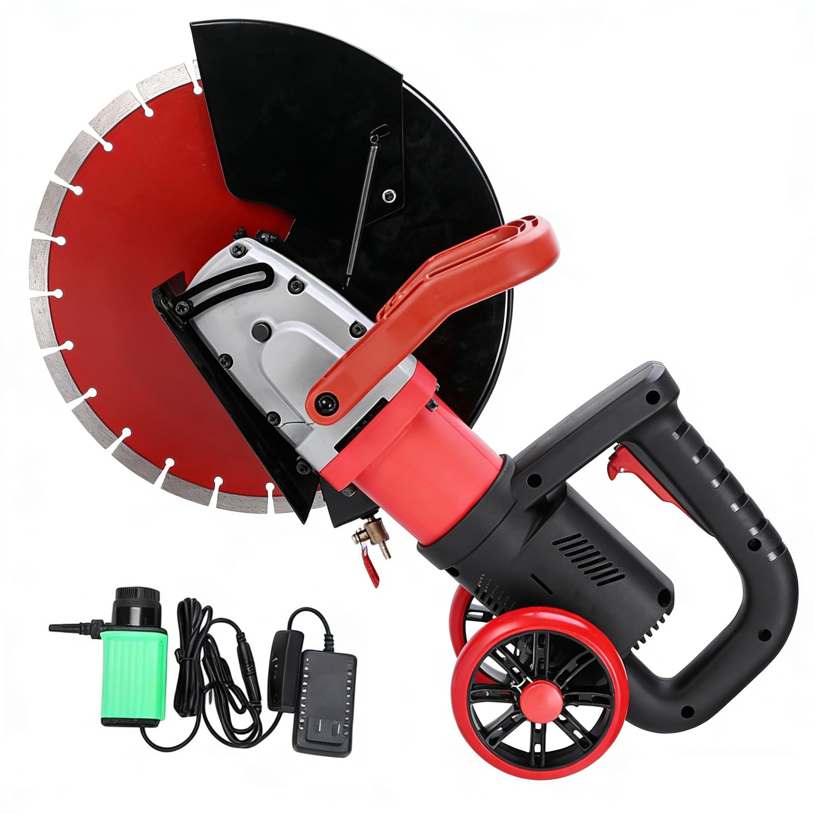 Concrete Cutting Machine, Powerful Electric Circular Saw, Suitable for Stone Cutting, 4200W Wet Cutting Machine, with Water Pump and Rollers, Electric Cutting Tool.