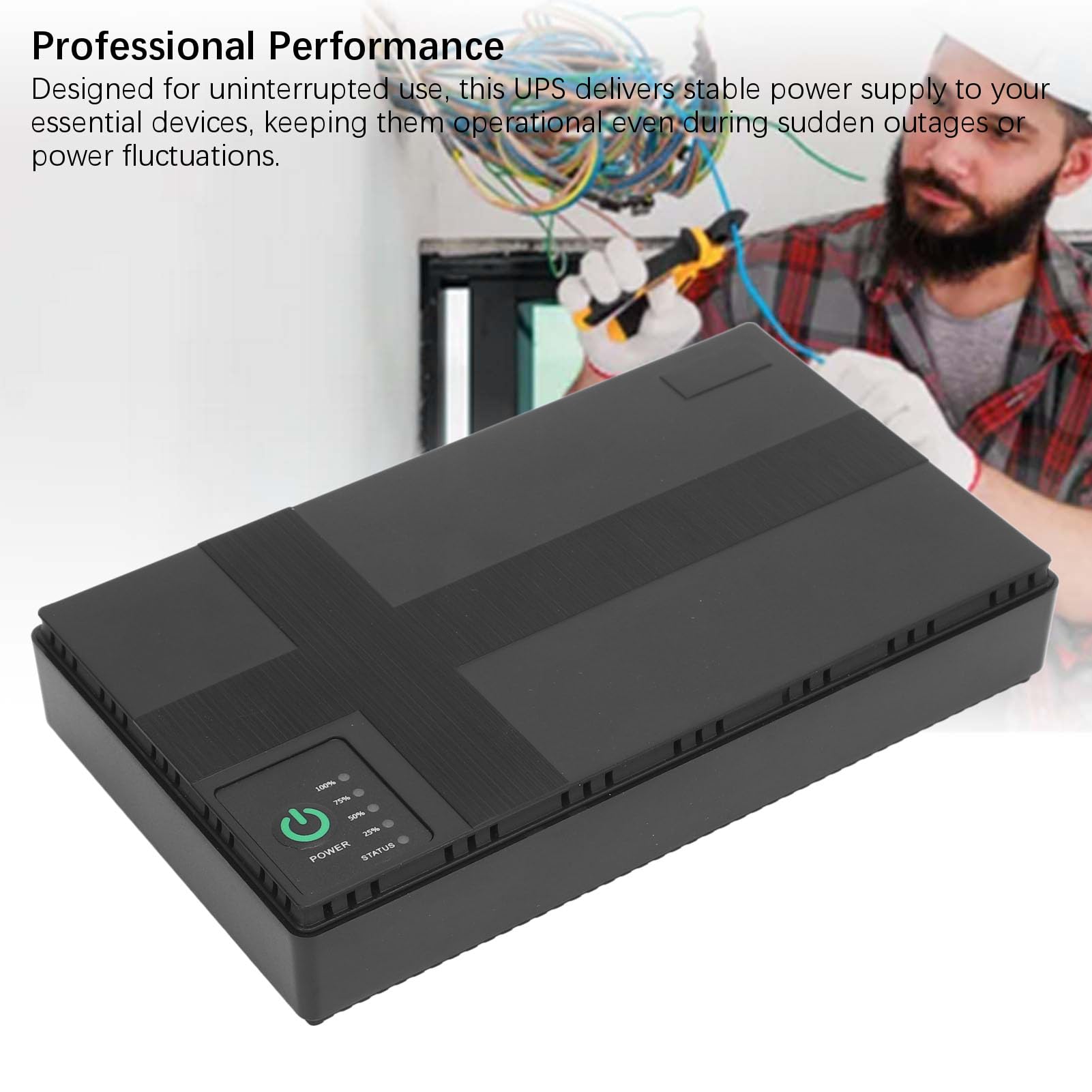 Conocimiento de Batería de 20000mAh UPS, Fuente de Alimentación de Alimentación Ininterrumpida Fuente de Alimentación de la Batería con (Enchufe de la UE 100-240V)