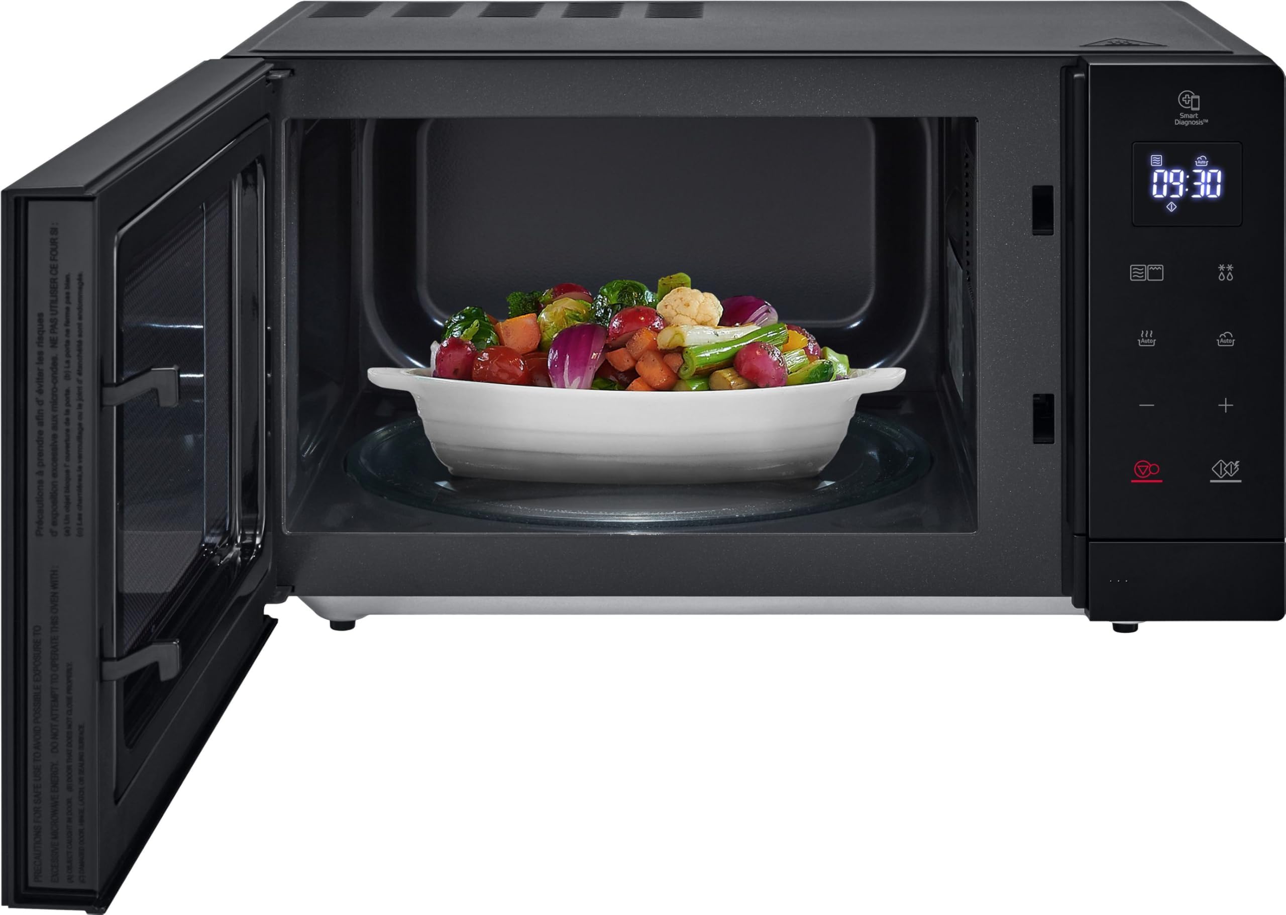 LG MH7032JAS Mikrowelle (30 L, 1000 W) mit Grill (LED-Display, 28 Automatikprogramme, pflegeleicht), Schwarz