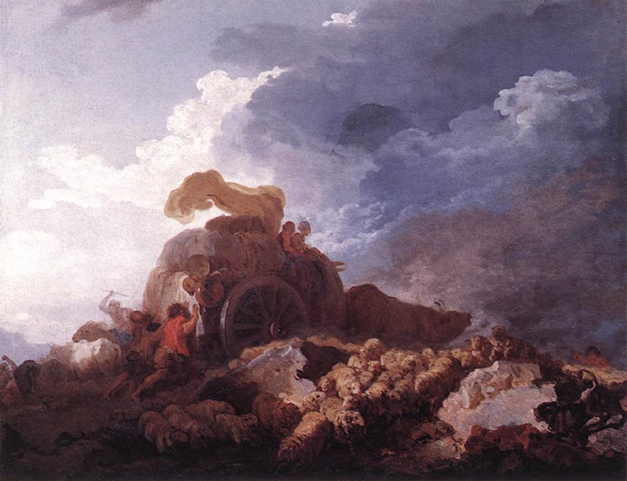 POSTERIIk Famous Modern Artwork Art Mural the Storm by Jean-honore Oil Paintings Pictures for Home Decor 60x90cm