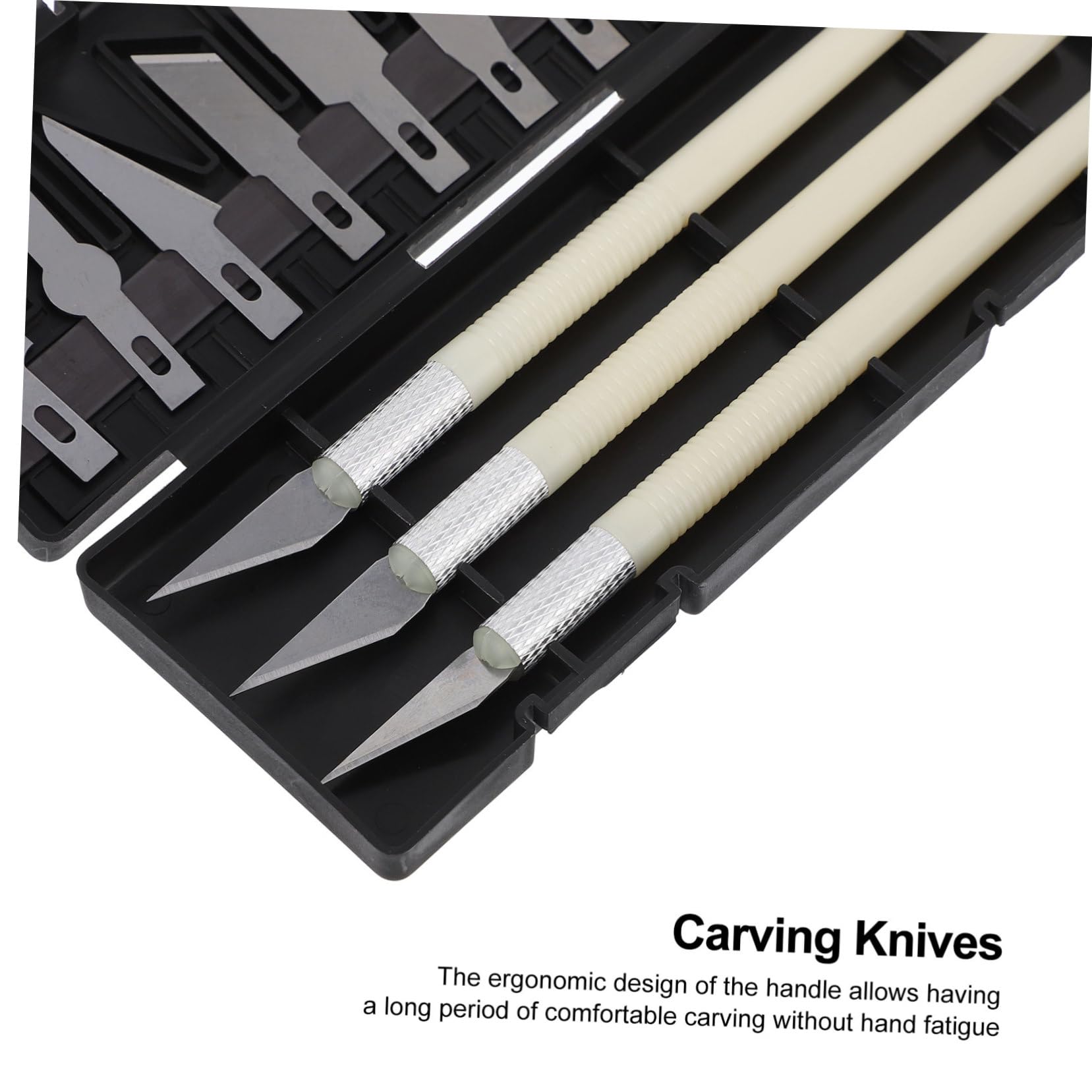 Operitacx -one Knives Set 13pc Carving Tools Precision Hobby Knives Made of Stainless Steel Abs Ideal for Beginners