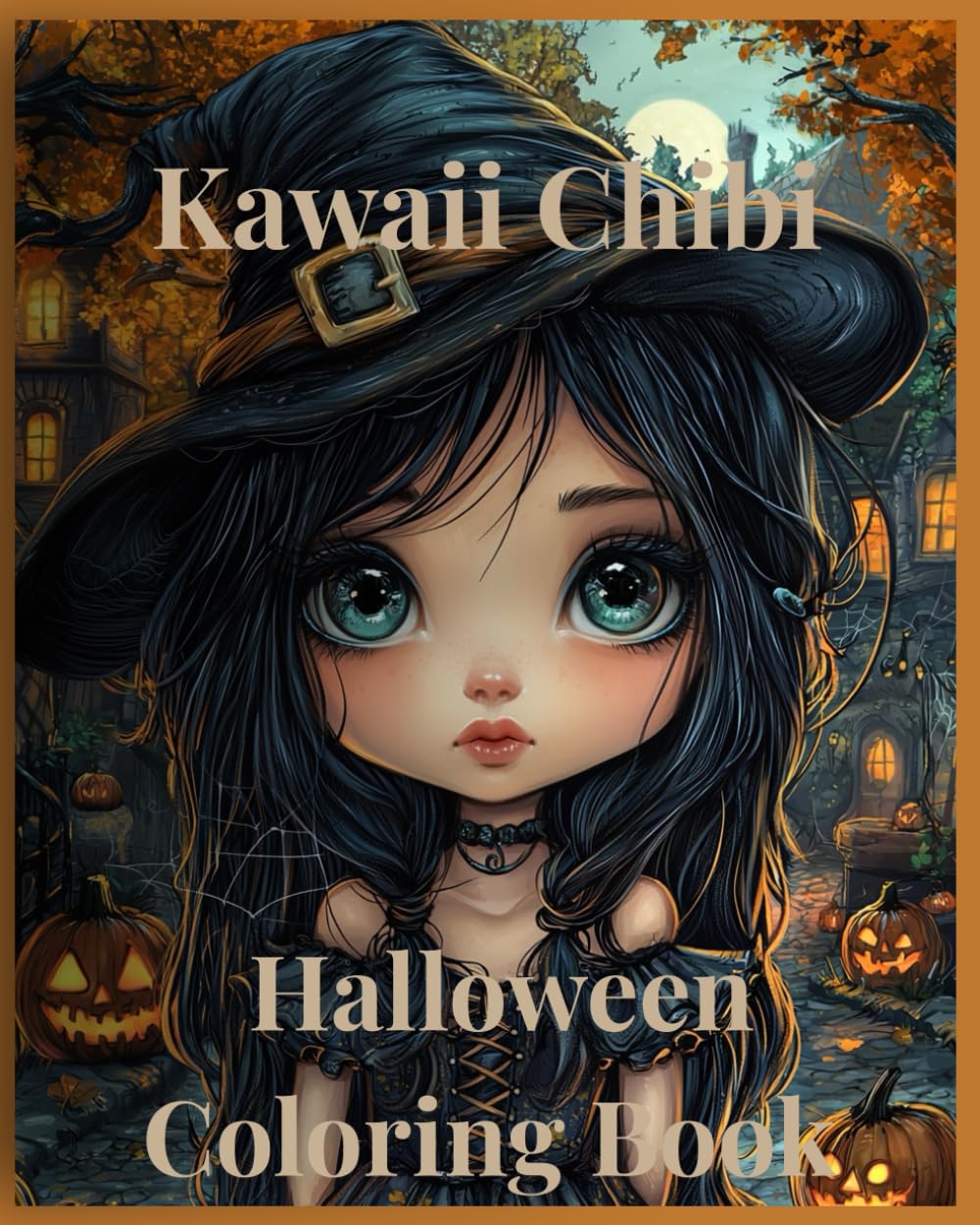 Kawaii Chibi Halloween Coloring Book: Adorable Witches, Ghosts, Pumpkins & Festive Fun: 40 Single-Sided Pages of Chibi Witches, Pumpkins, Ghosts & Halloween Fun