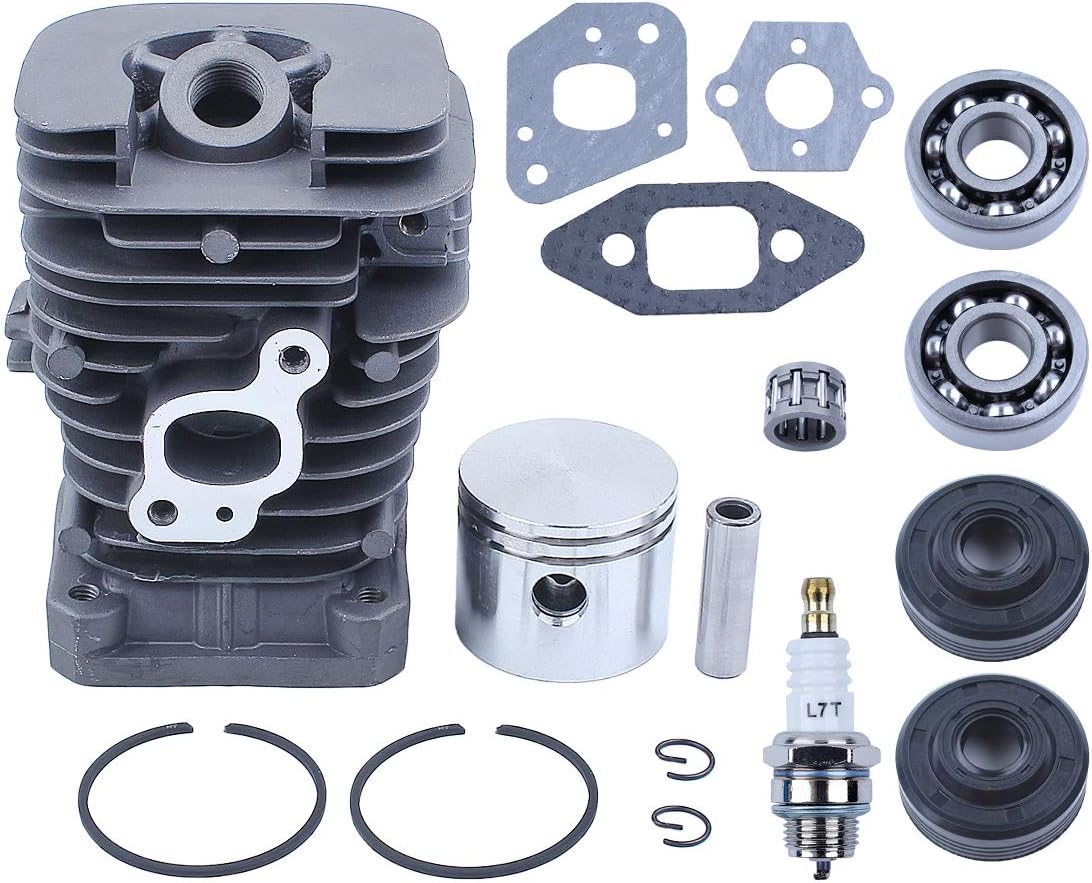 Cylinder Piston Crank Bearing Seal For Jonsered CS2137 CS2138 2035 Chainsaw Part, Cylinder Piston Kit, Crankshaft Bearing, Oil Seal, Spark Plug, Needle Bearing, Gasket.