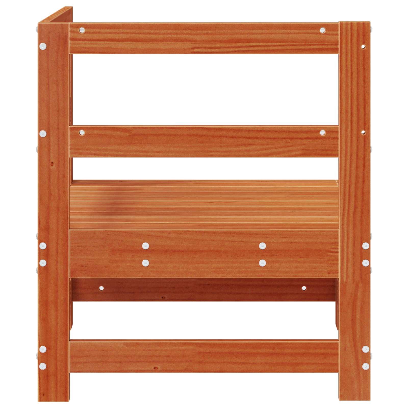 Sofá modular de jardín de pino como sofá esquinero de madera maciza de pino para la terraza con muebles de jardín de pino macizo en diseño de listones
