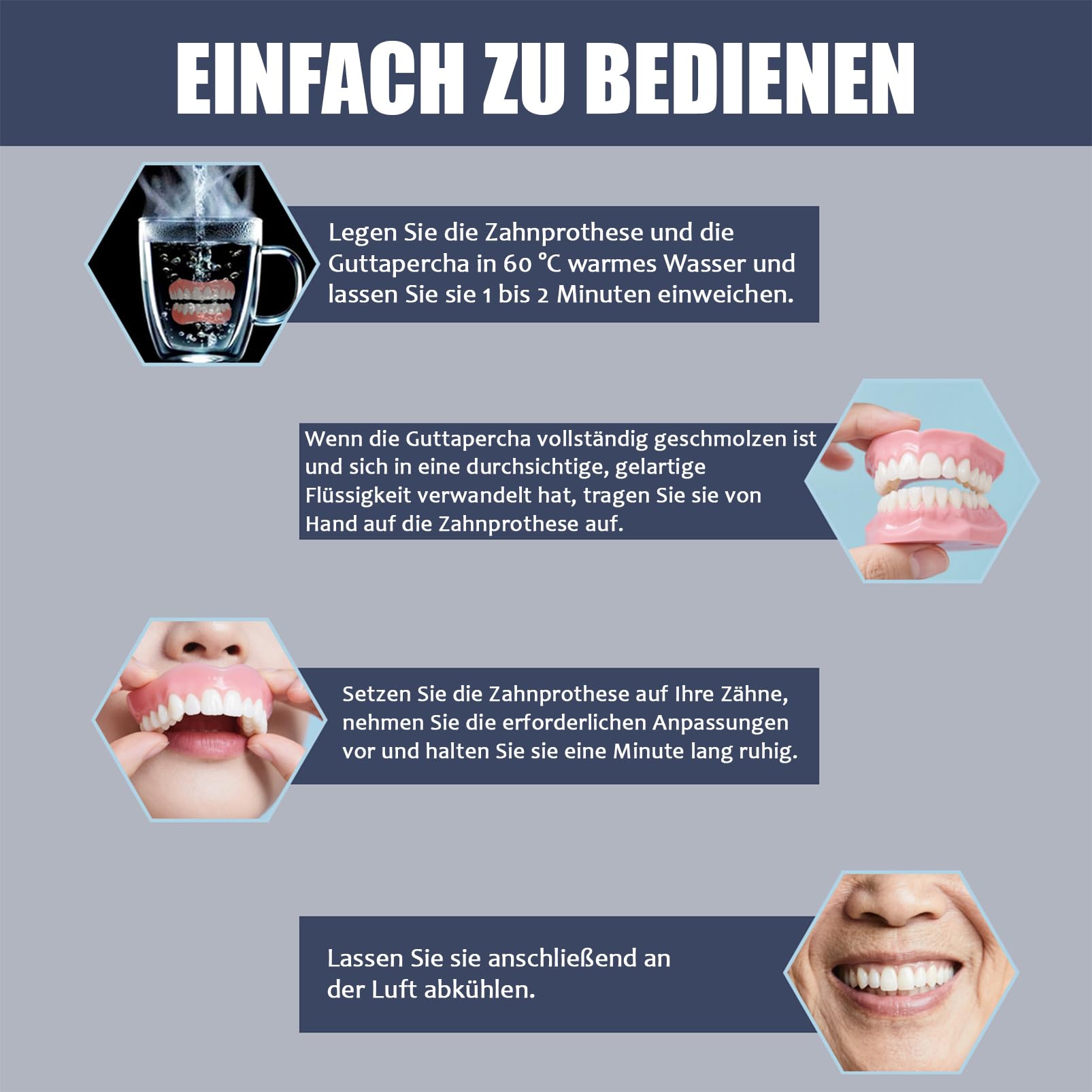 Silicone Reline zestaw do usuwania zębów, protezy silikonowe, zestaw do naprawy zębów, protezy do nakładania, protezy kosmetyczne do szybkiego upiększenia jamy ustnej