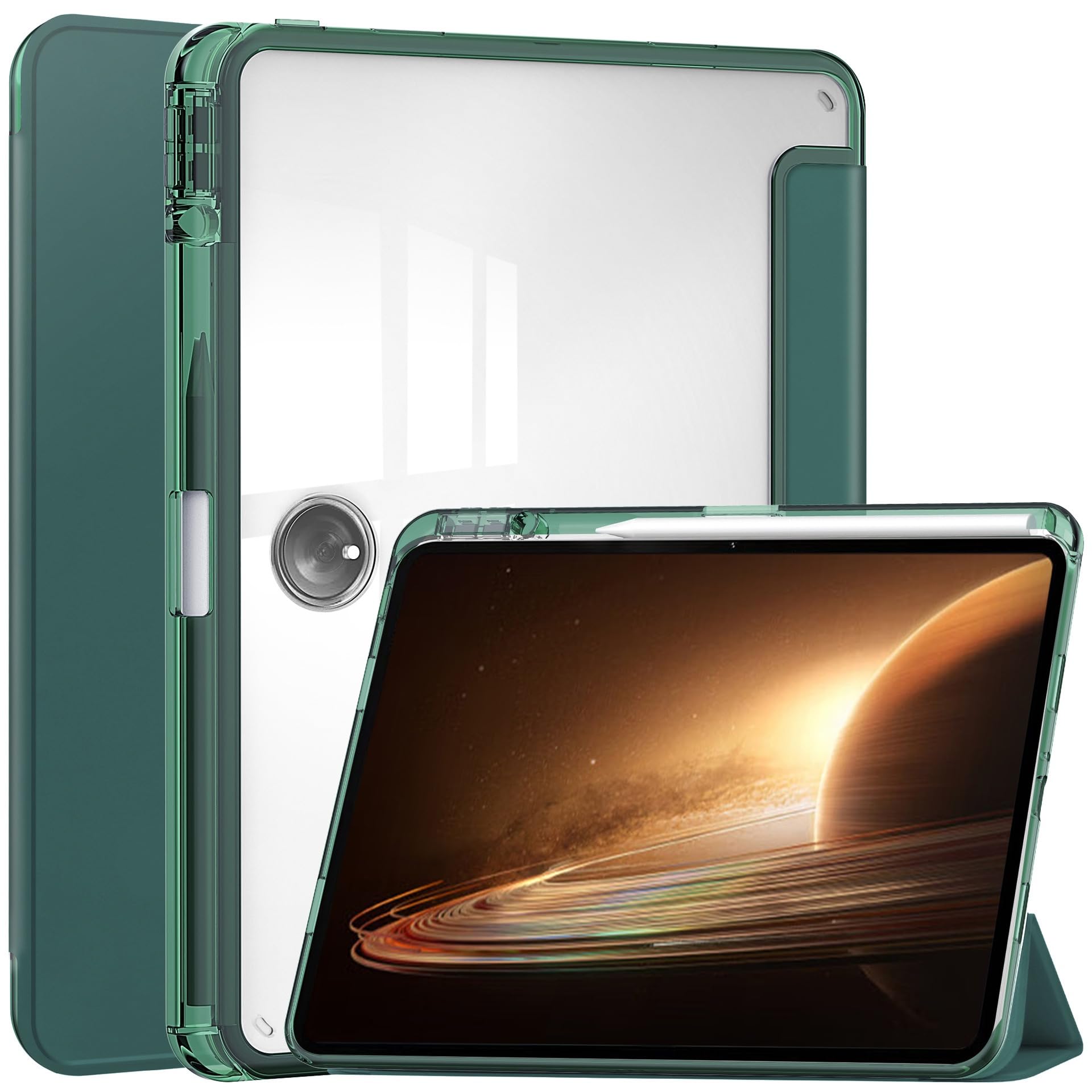 QINOUK Custodia per Oppo Pad 2, [Funzione Stand] Smart Cover con Auto Sleep Wake, Custodia Protettiva in PU e PC Antigraffio, per Oppo Pad 2-3