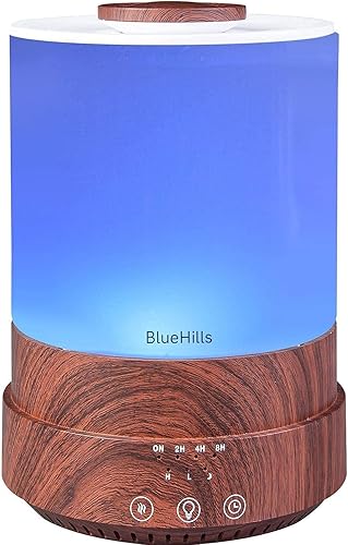 BlueHills Juego de 2 difusores de aceites esenciales grandes de 84.5 fl oz para habitaciones grandes, alta salida de niebla, capacidad XL, niebla