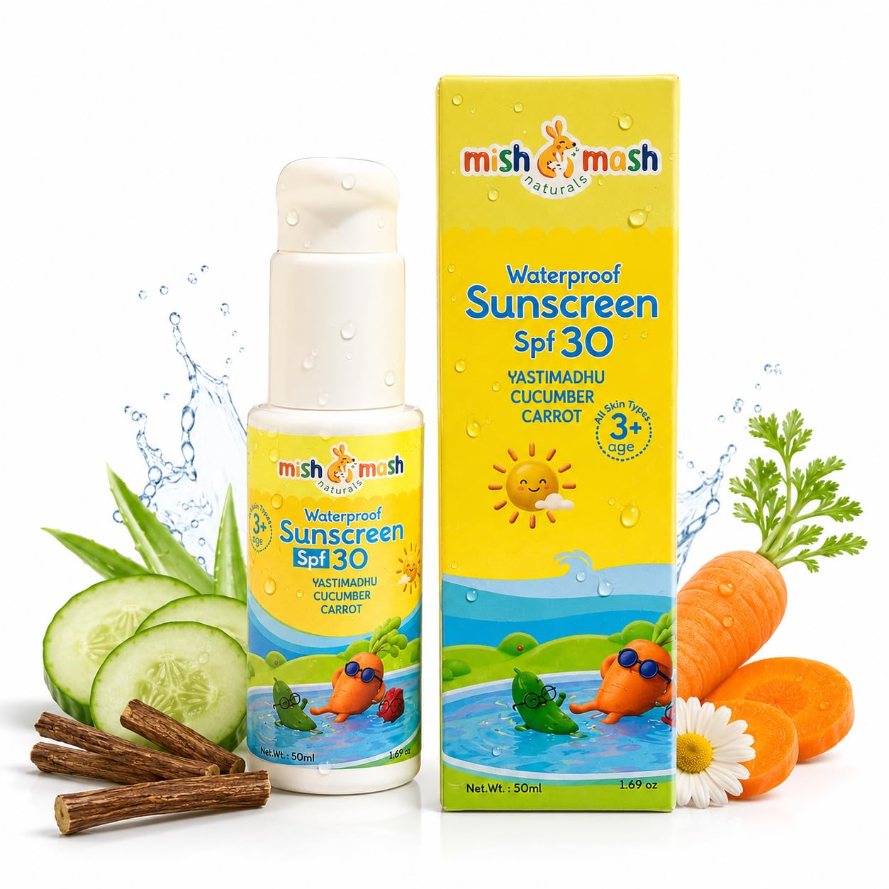 Kids Waterproof Sunscreen SPF 30 PA+++ 50ml | Water-resistant SPF 30 PA+++ sunscreen for kids with UVA & UVB protection for swimming, sports and outdoor play.-image-33