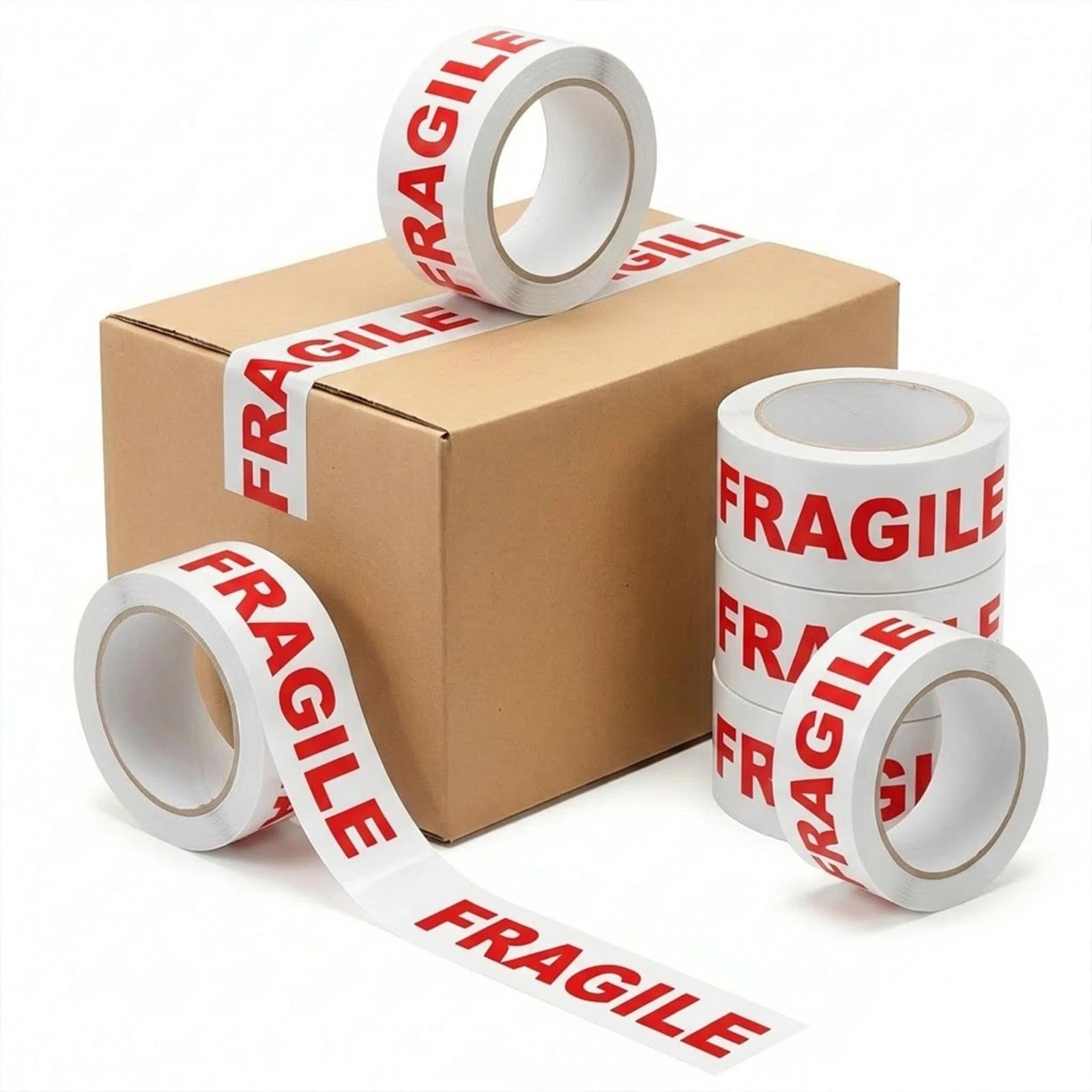 Venuscello® 36 x Parcel Packaging Tape Fragile Strong Adhesive Coloured Carton Sealing Tape 48mm x 66m for Packing Shipping Moving Storage Warehouse Office Use