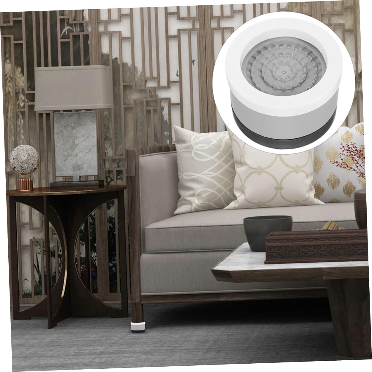 DOITOOL 8pcs Non-Slip Furniture Heightening Leg Pads for Chairs Tables Sofas and Washers Gray Elevate Easy to Install Durable Floor Protectors