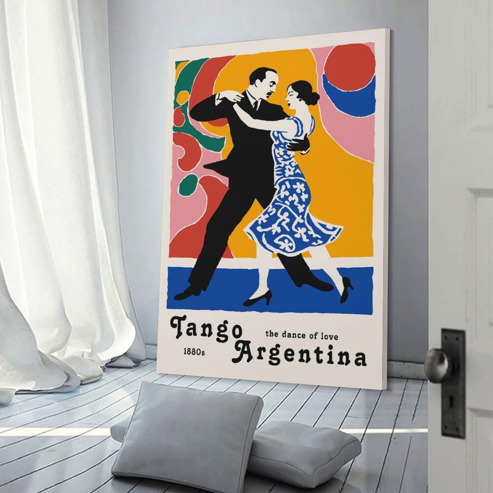 Junmoney Tango Argentina Vintage Room Decor Wall Art 20x30inch(50x75cm), for Wall Displays, Bedrooms Or Room Updates, Ideal for Building A Coordinated Art Wall