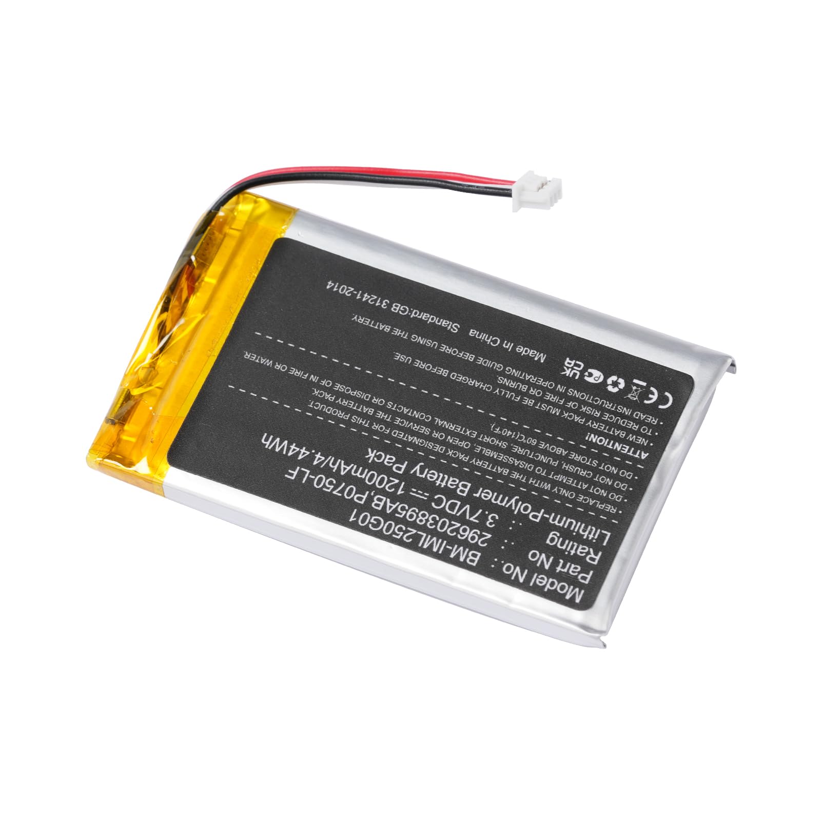Batterie de borne de paiement Li-Polymère pour Ingenico
