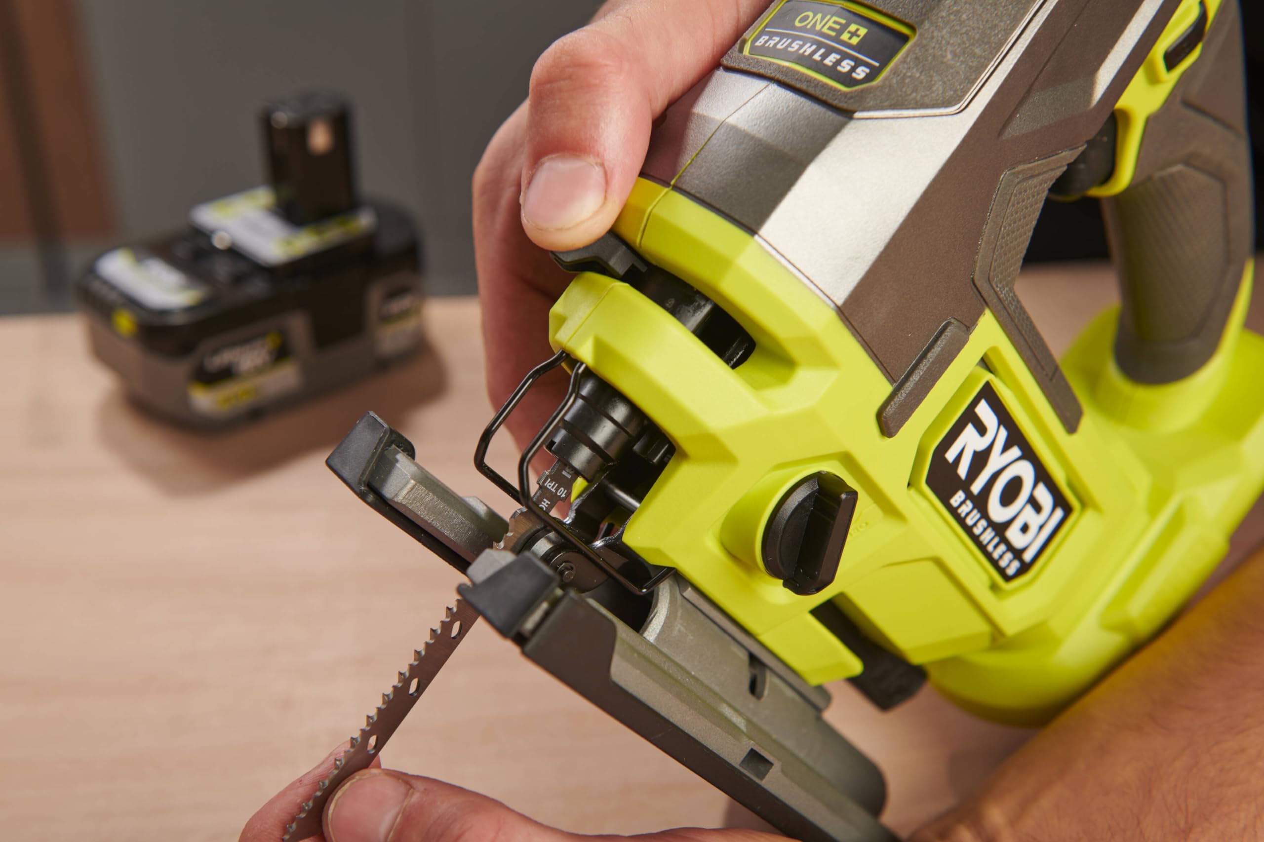 Ryobi - Sierra de calar inalámbrica 18V ONE+, Brushless, alta precisión