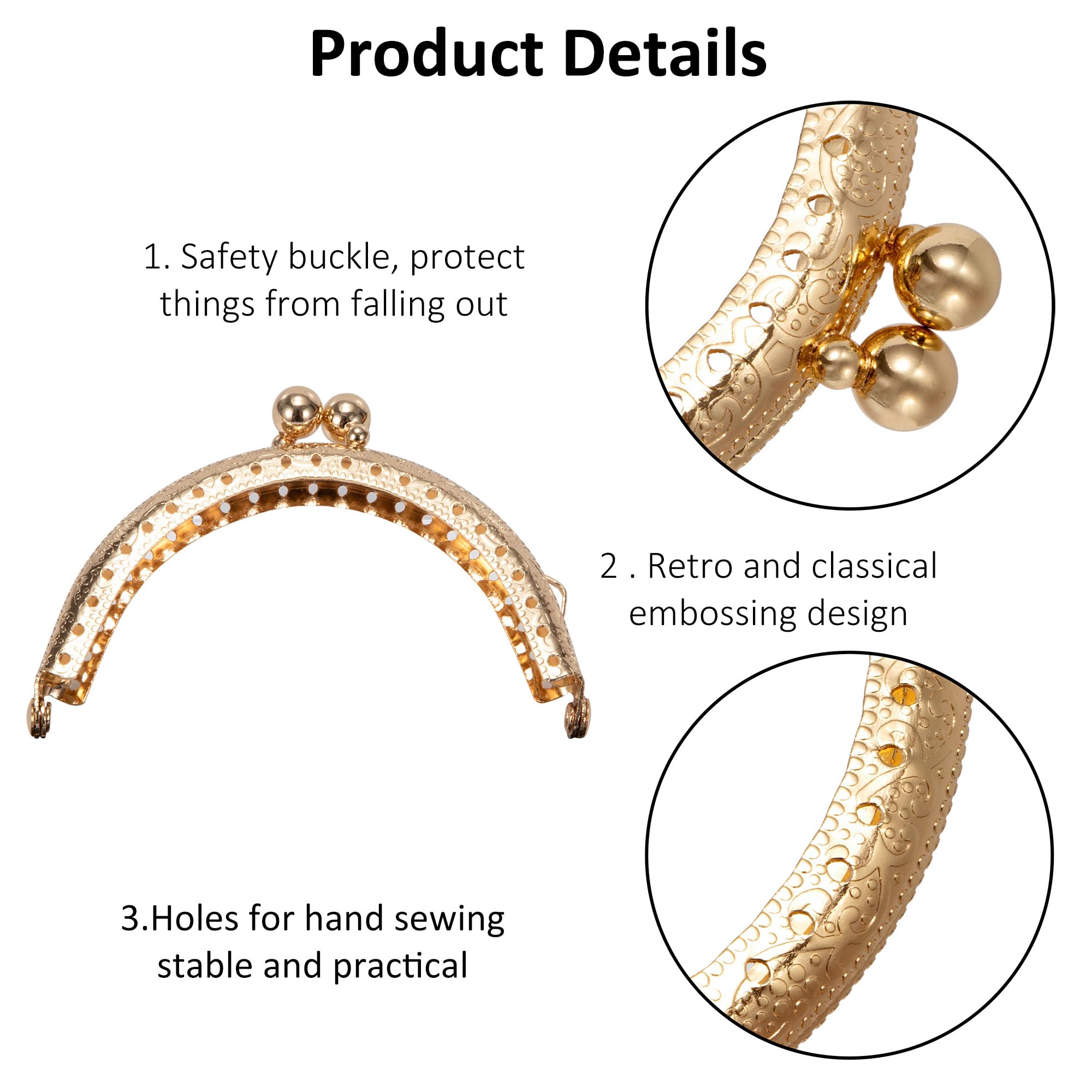 MengH-SHOP Arc en Métal Cadre Baiser Fermoir Semi-Circulaire pour Sac À Main - 10 Pièces avec Porte-clés pour DIY Porte-Monnaie (Argent MengH-SHOP Arc en Métal Cadre Baiser Fermoir Semi-Circulaire pour Sac À Main - 10 Pièces avec Porte-clés pour DIY Porte-Monnaie (Argent