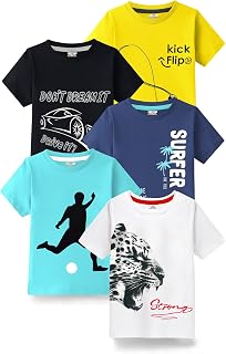 Kuchipoo Boys Half Sleeves Cotton T-Shirt Price In India