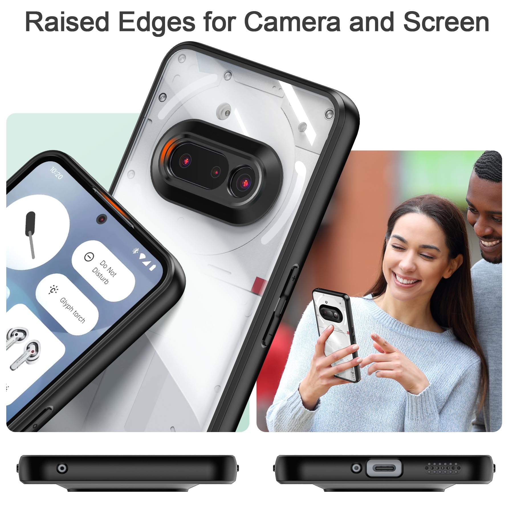 Foluu Transparente Handyhülle Für Nothing Phone (3) – Stoßfest, Vergilbt Nicht, Mit TPU & PC Material