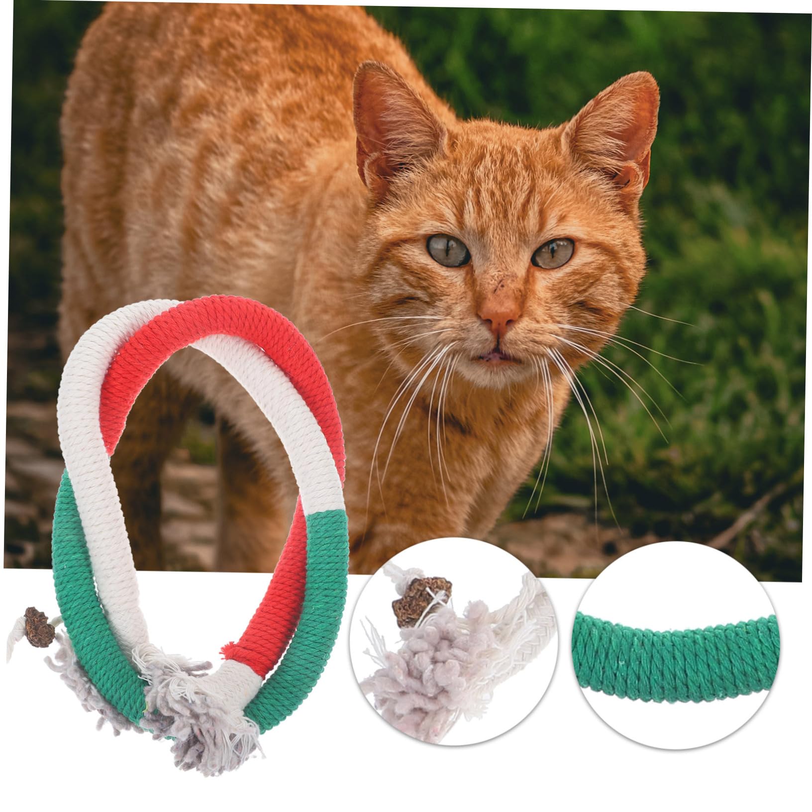 Yardwe 15pièces Jouets Interactifs Corde De Chat avec Herbe à Chat Jouets à Mâcher pour Accessoire Amusant pour Éveiller Les Instincts De Chasse