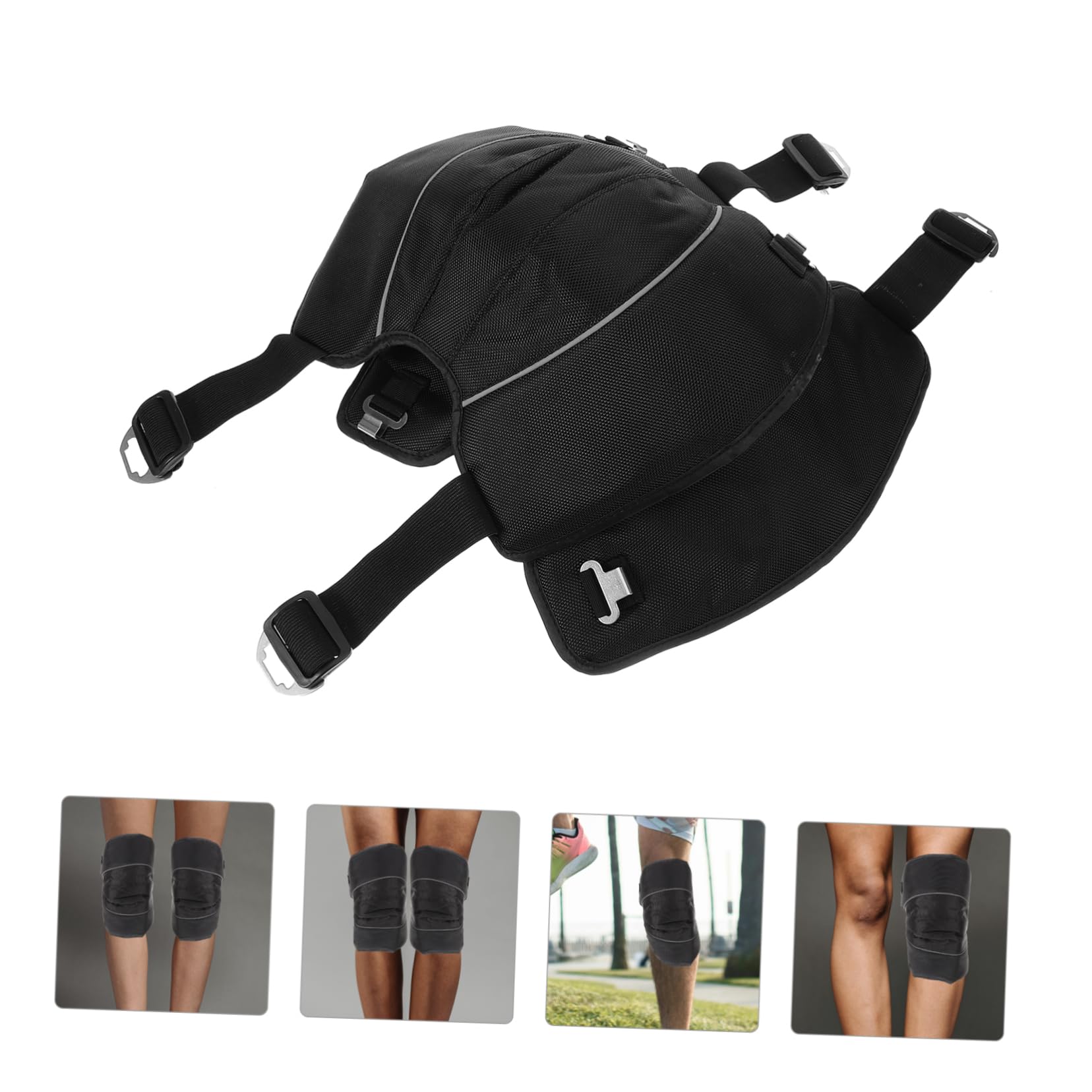 Beavorty Fahrrad Schutzausrüstung Biker Motorrad -kniewächter Motocross-knieschoner Sportkniegeleiger Plus Knie Sportpolster Abdeckung Black Oxford-stoff