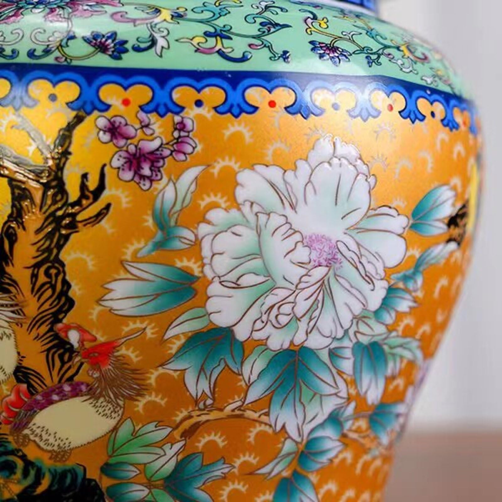 Ginger Jar Keramik Vorratsdose Chinoiserie Handbemalte Deko Dose Vintage Porzellanvase Für Wohndeko Wohnzimmer Tischdeko Geschenk