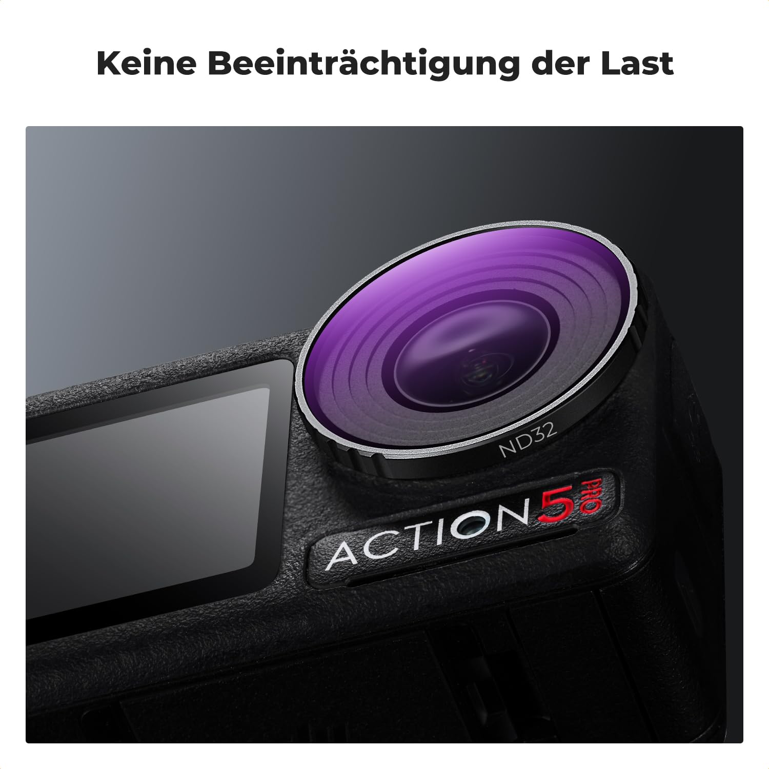 K&F CONCEPT ND Filtersets, 4er Pack CPL, ND8, ND16, ND32 Filter kompatibel mit DJI Osmo Action 5 PRO/Action 4, Polarisierende Neutral Density HD Glass