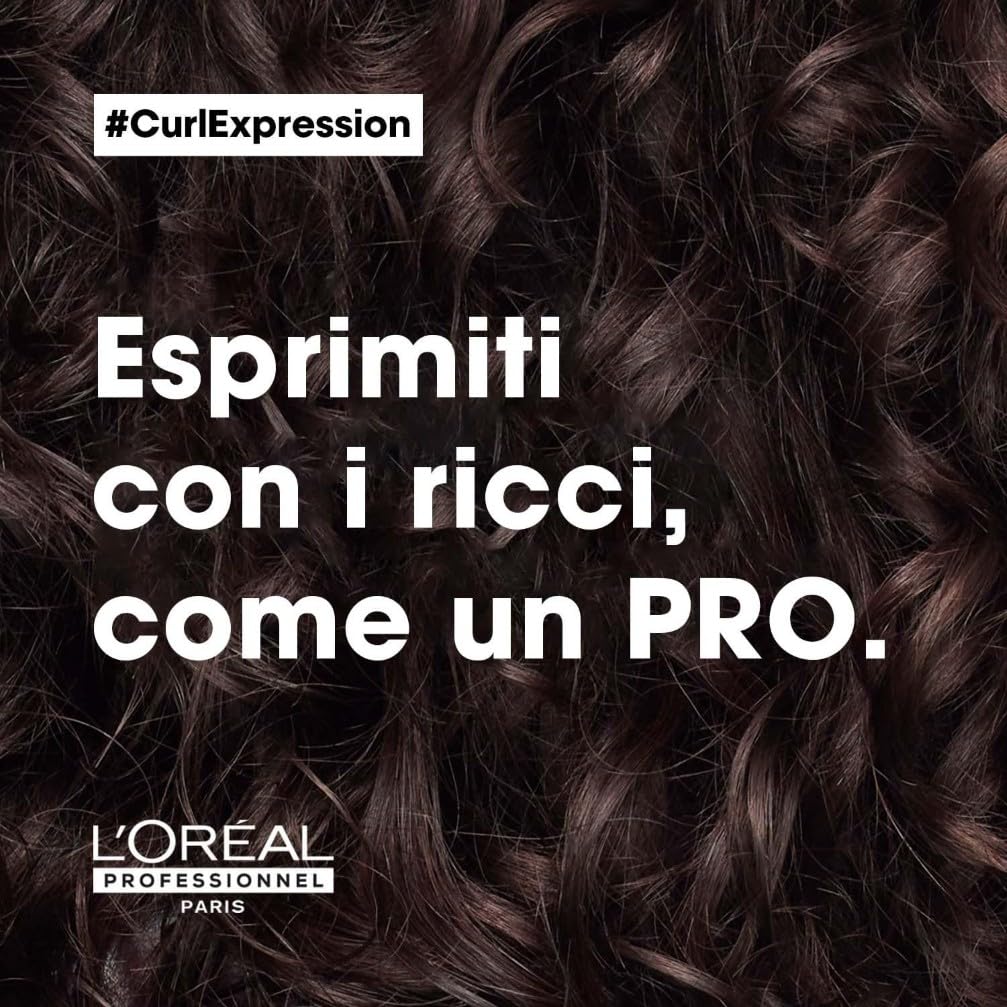 L'Oréal Professionnel Paris Crema-in-Mousse, Multi-Beneficio 10-in-1, Per Capelli Ricci e Voluminosi, Arricchita con Glicerina, Urea H e Semi di Ibisco, Serie Expert Curl Expression, 250 ml