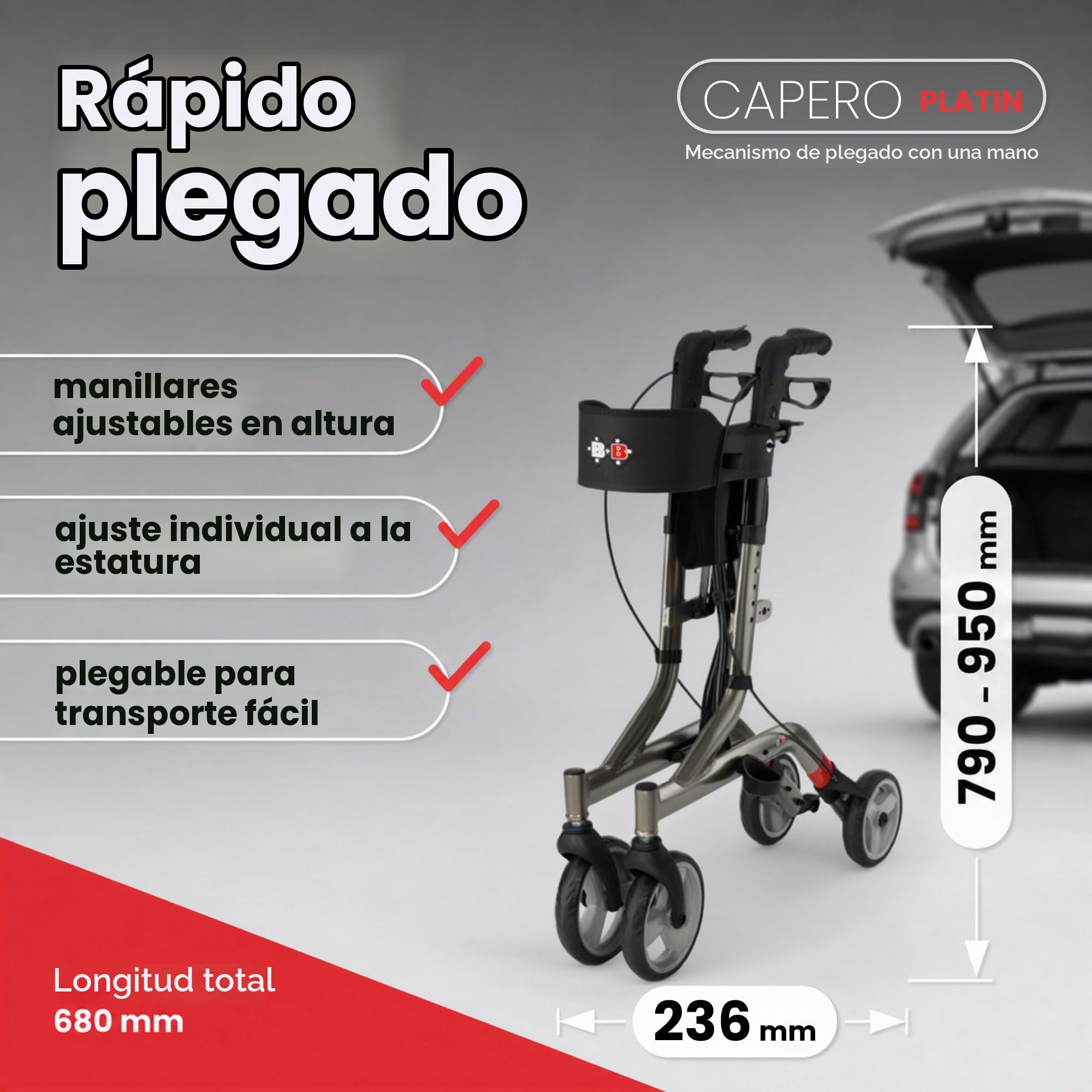 Andador ligero Capero Platin de Bischoff & Bischoff