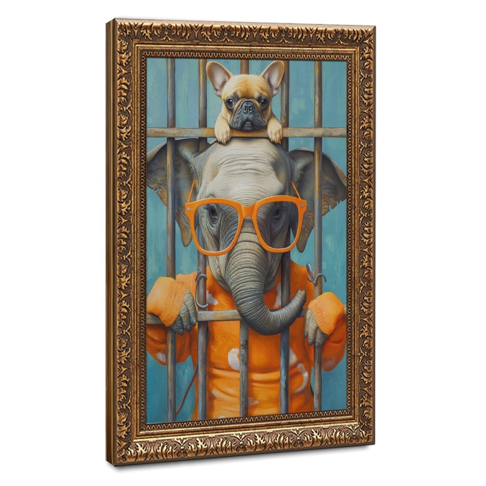 Bareronor Abstract Elephant Poster Canvas Poster Bedroom Decor Landscape Office Room Decor Gift 24" L X 36" W