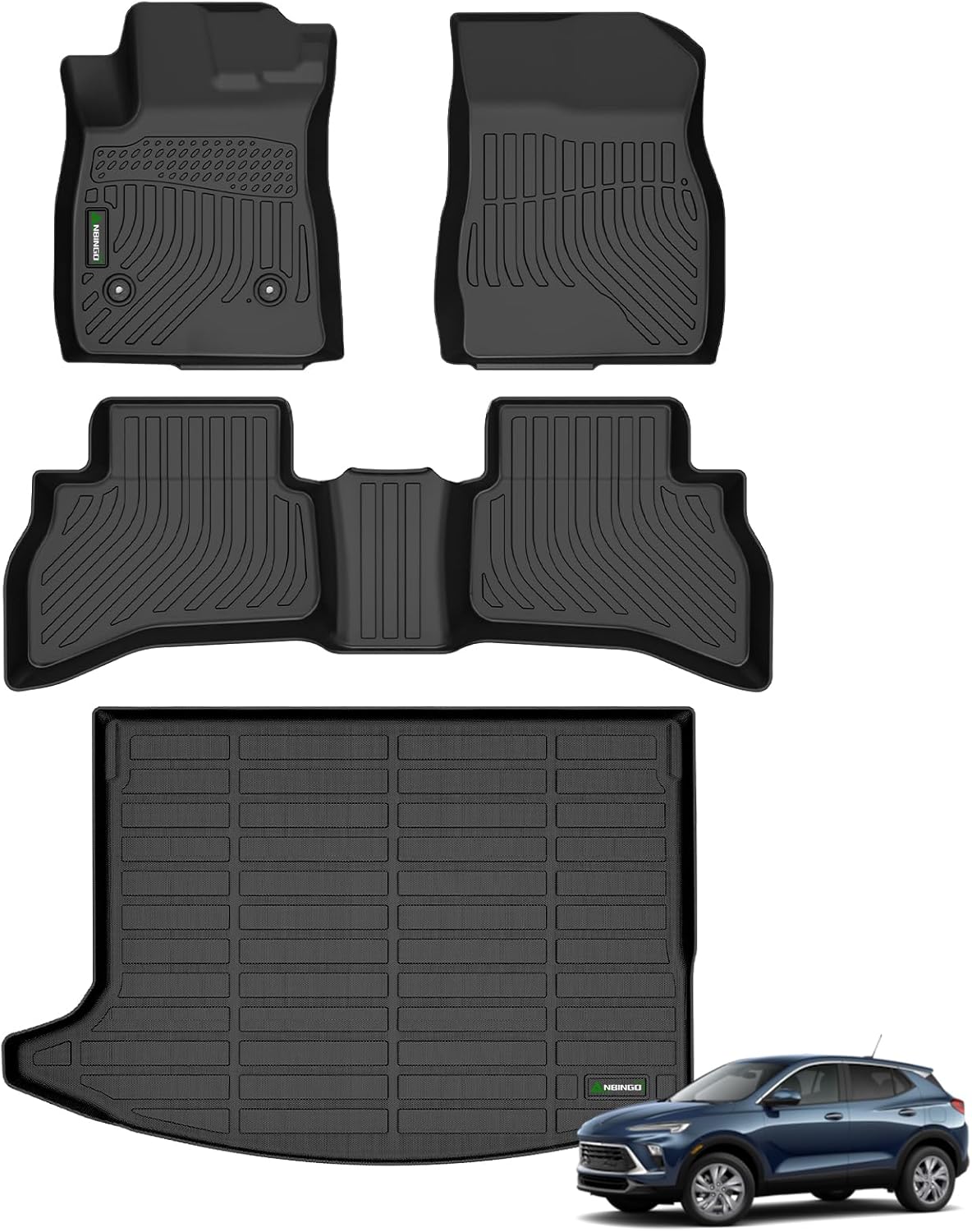 ANBINGO® Floor Mats & Cargo Liner for Buick Encore GX AWD, 2020-2026 Preferred/Select/Essence, 2024-2026 Sport Touring/Avenir, (Cargo Tray in Upper Deck Position) 6)For Buick Encore GX AWD / 2020-2026 / Full Set