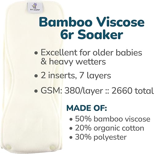 Miniatura 3 de Kanga Care Rumparooz G3 OBV - Pañal de tela reutilizable, de tamaño único, con doble refuerzo interior patentado, 2 piezas de rayón de bambú,