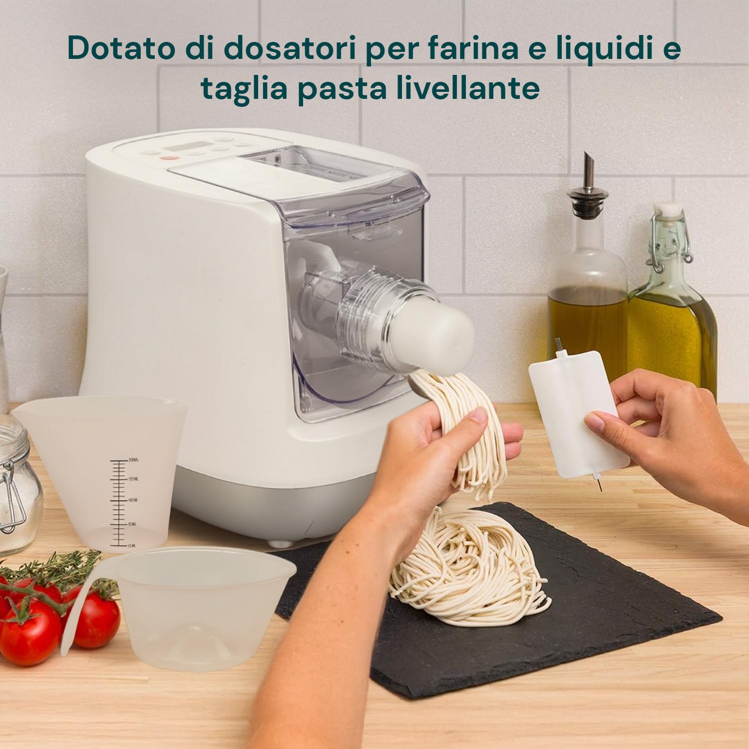Wintem – Machine électrique pour pâtes fraîches 500g avec affichage numérique et 13 bandes interchangeables pour pâtes fraîches faites maison facile à utiliser et à nettoyer