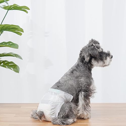 Miniatura 6 de Pañales para perros hembra, 30 pañales desechables para perros de diferentes tamaños, absorbentes con indicador de humedad