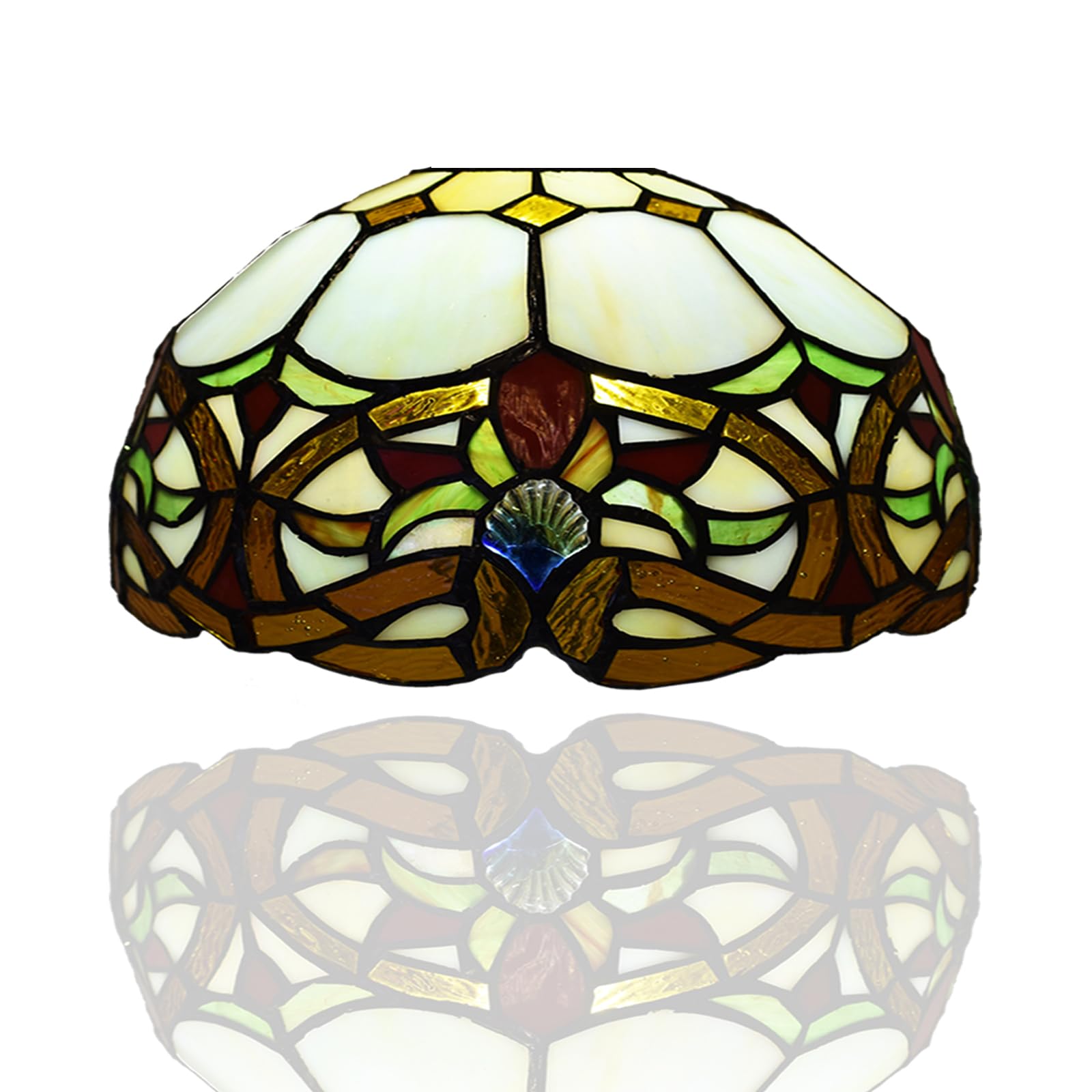 Auroh 1050 10 Inch Tiffany Lampshades Antique Style Handcrafted Stained Glass Shade Only (1050)