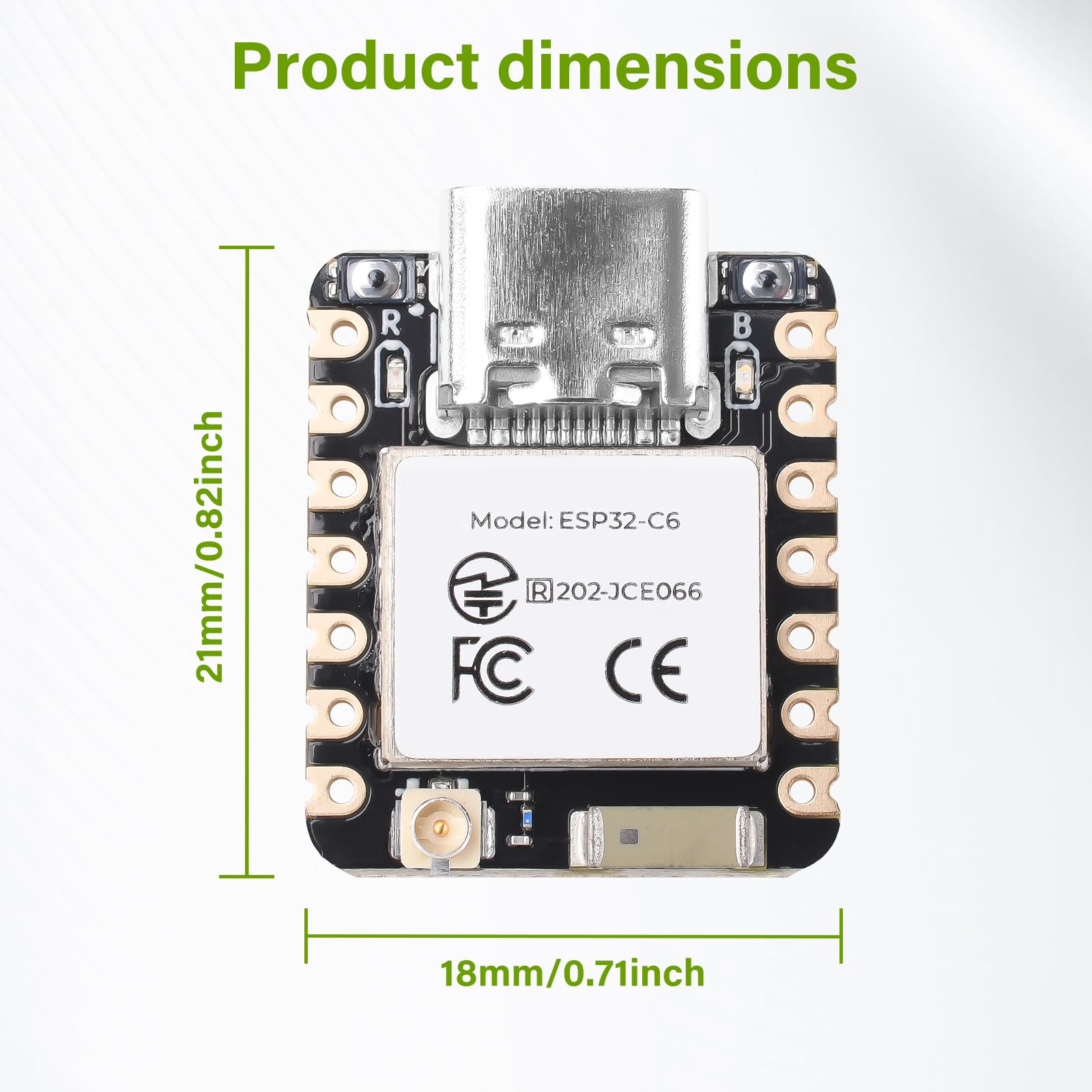 diymore für ESP32-C6 Entwicklungsboard – 2,4 GHz WiFi 6, Bluetooth 5.3, Zigbee, Thread (802.15.4) für IoT Projekte, Smart Home und Prototypenbau