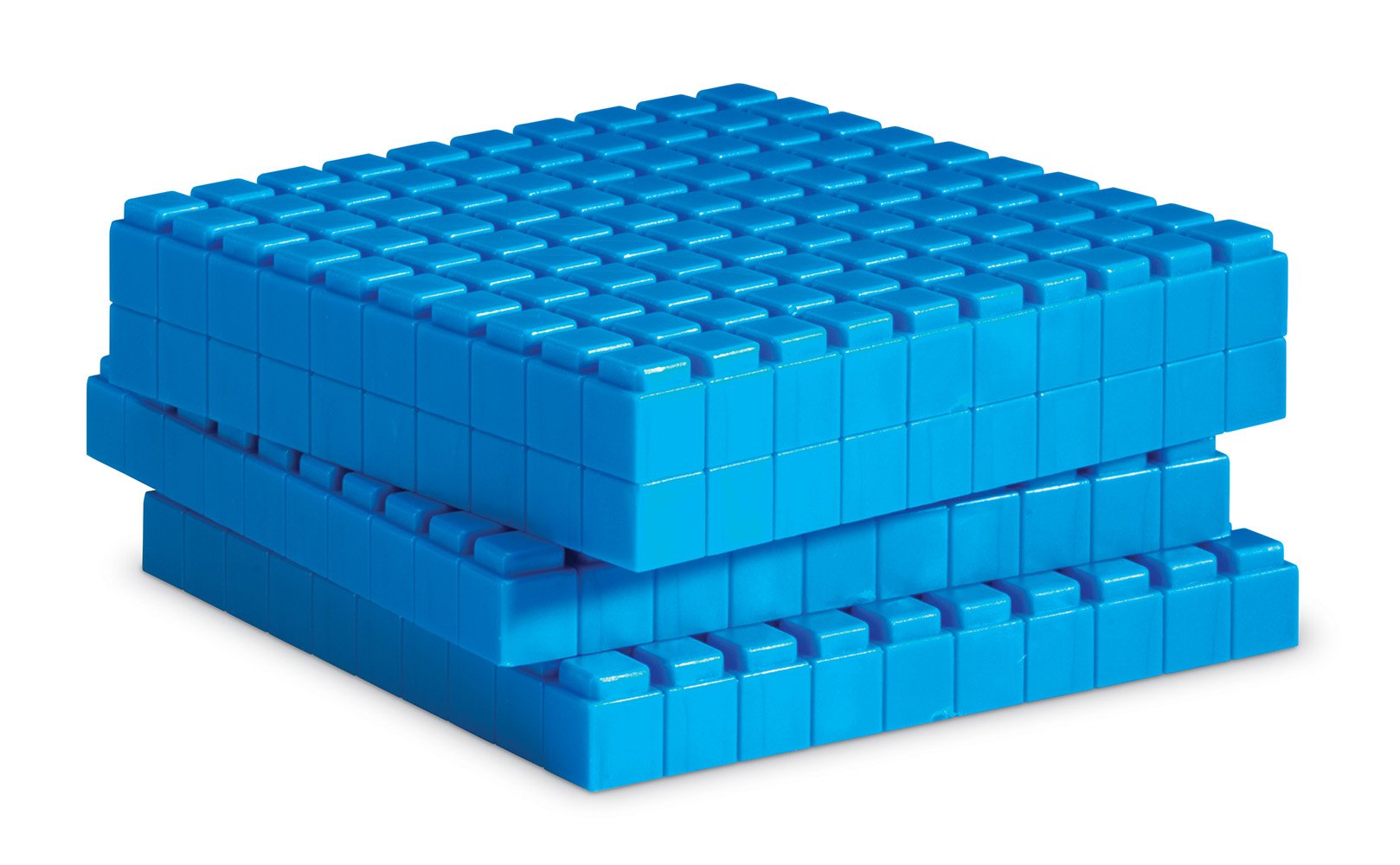 Learning Resources Interlocking Base Ten, 10 Flats, Multi (LER6354)