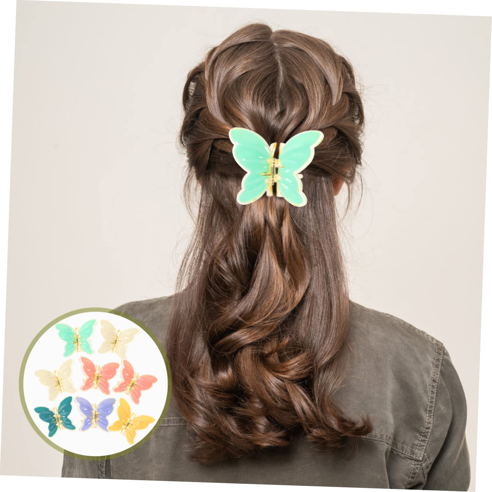 FRCOLOR 32 forcine per capelli, clip per capelli, clip per capelli, diademi per ragazze, mini fermagli per capelli, farfalle, fermagli, copricapo opaco