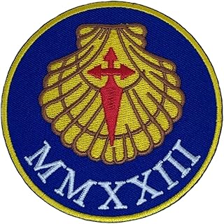 Camino 2023 Patch (3.5 Inch) Iron/Sew on Embroidery Badge Buen Camino De Santiago Travel Souvenir