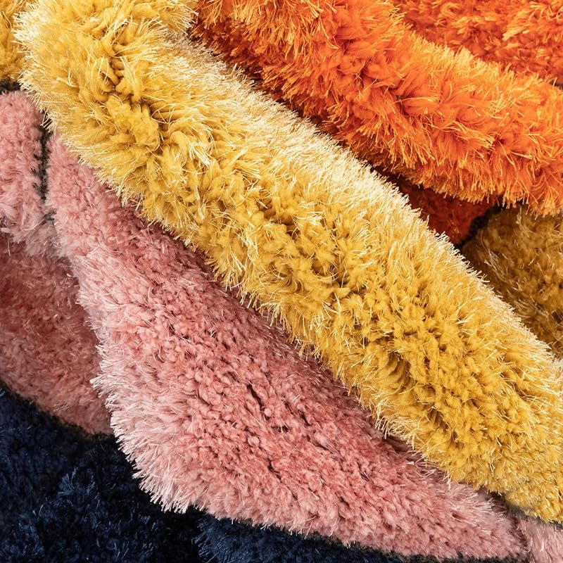 Image of Sifa Carpet Hand Made Ultrasoft Microfiber Shag Carpet - Plush Comfort & Modern Style for Living Room (4x6 Feet Multi Color)