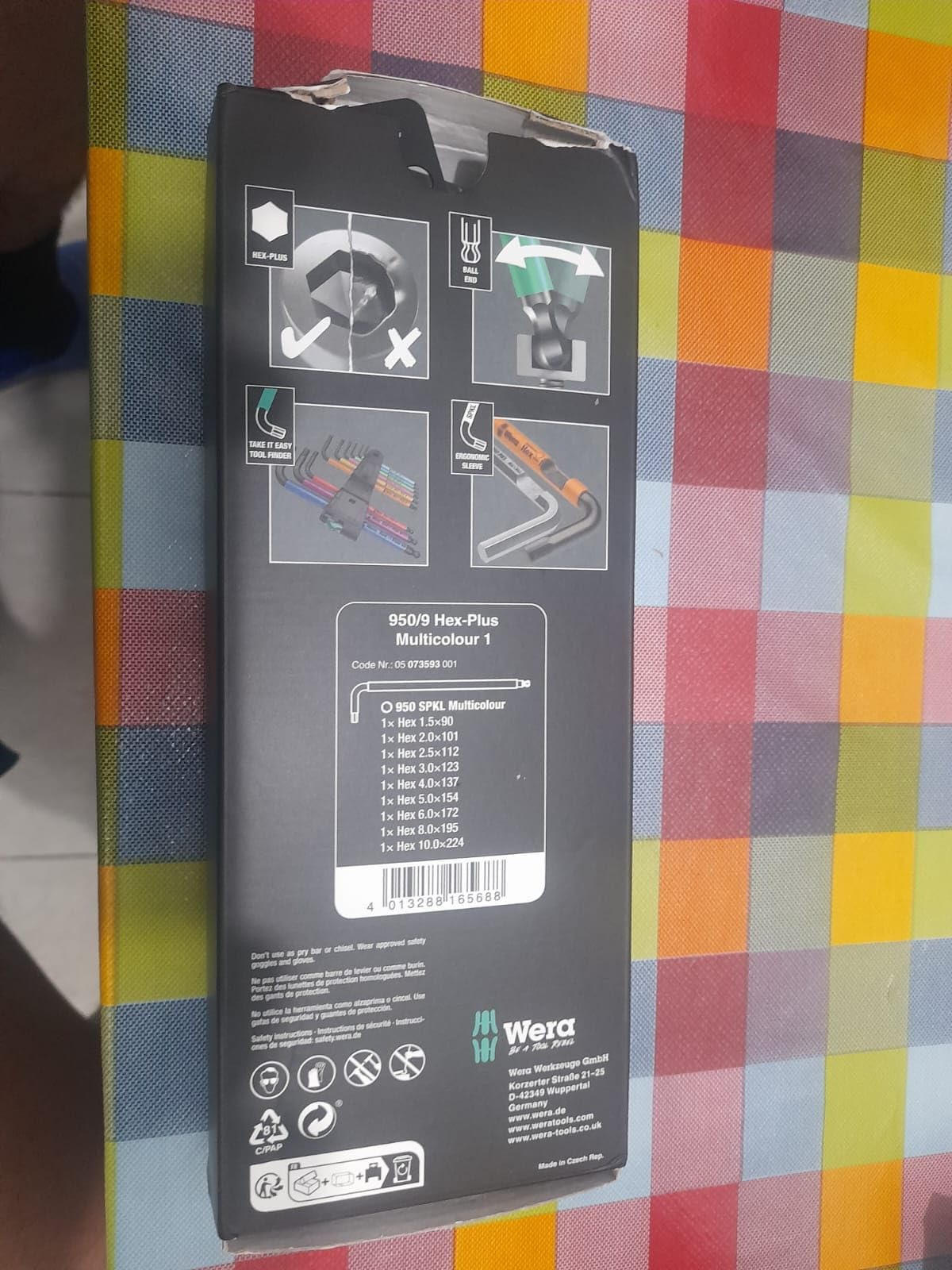 Wera Tools 05073593001 950 SPKL/9 SM N SB Long ARM HEX Key Set, One Size, Multi photo review