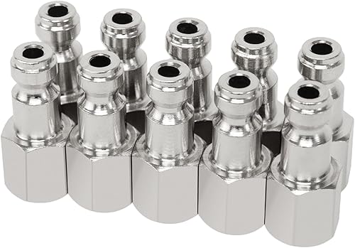 Miniatura 9 de Enchufe de aire estilo T automotriz, enchufes neumáticos macho NPT de 12 pulgada, accesorios para compresores de aire (paquete de 5)