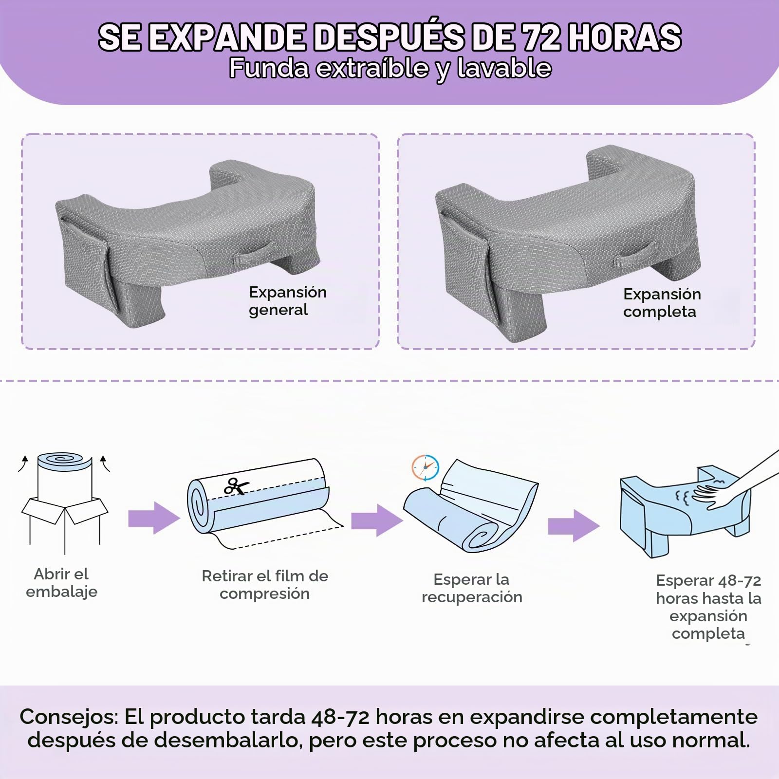 Babenest 26D Espuma de Juego Cojín de Lectura para las Piernas, Cojín de Lectura para Libros, Cojín de Escritorio para las Piernas para Adultos, Adecuado para Usar en Cama, Suelo, Sofá (Capa de Aire)